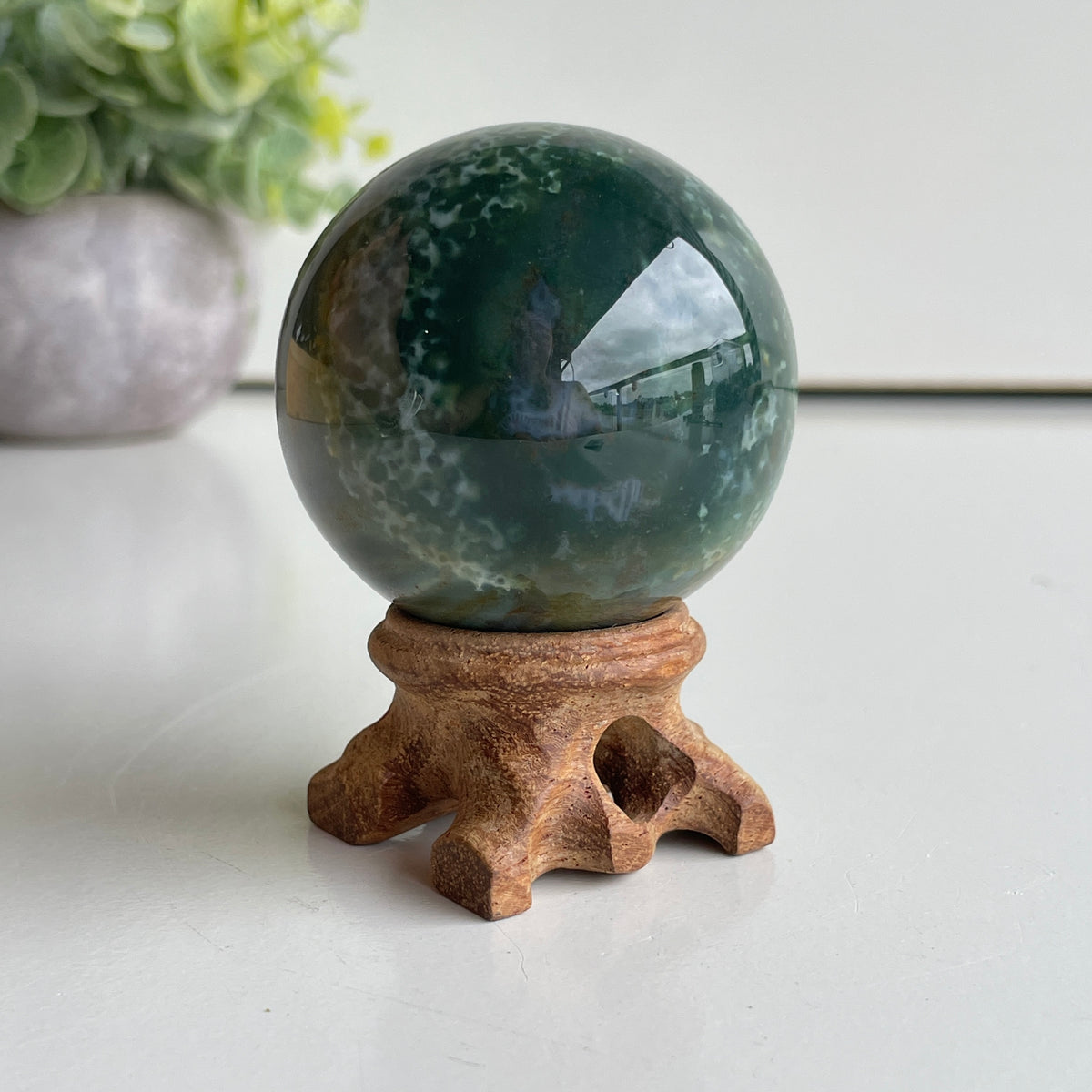 Moss Agate Sphere 5cm