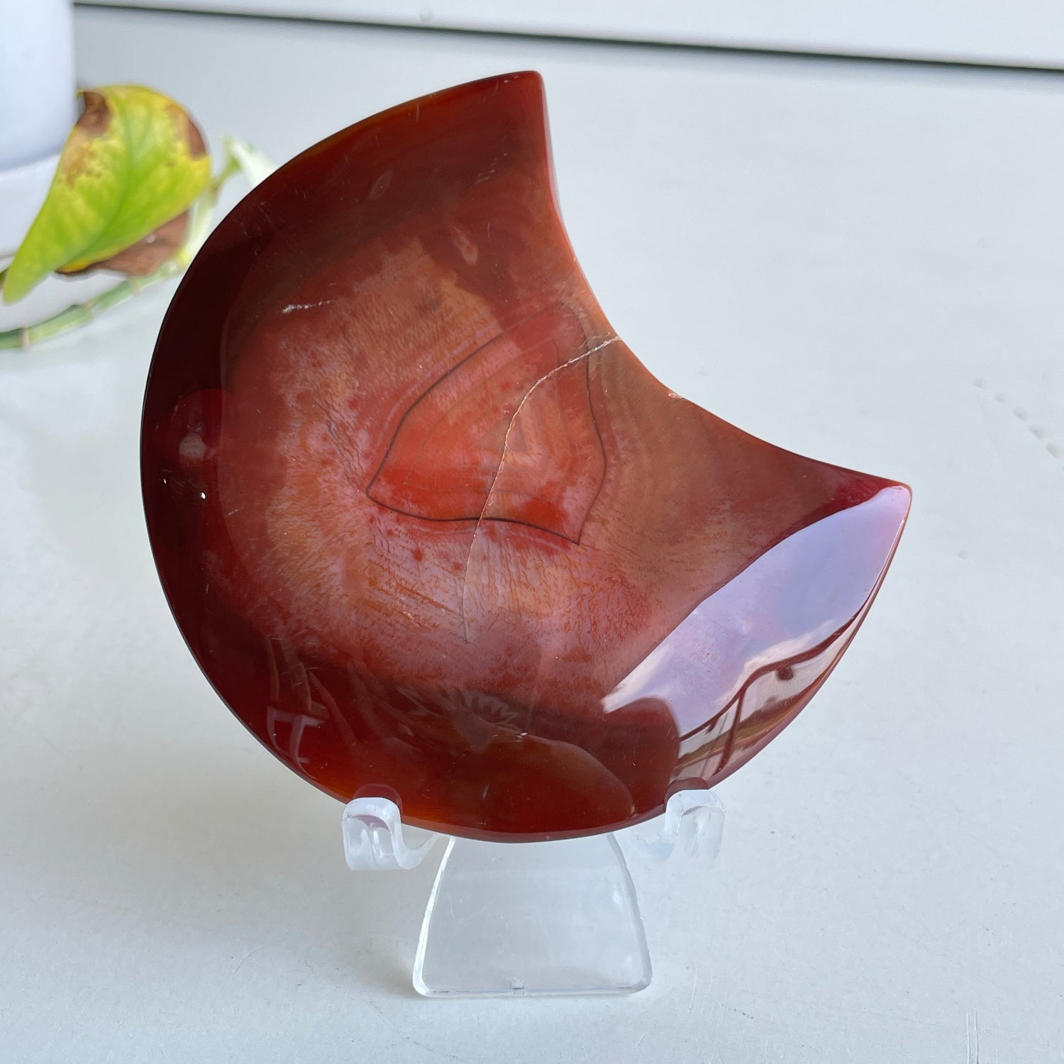 Carnelian Moon 9.4cm