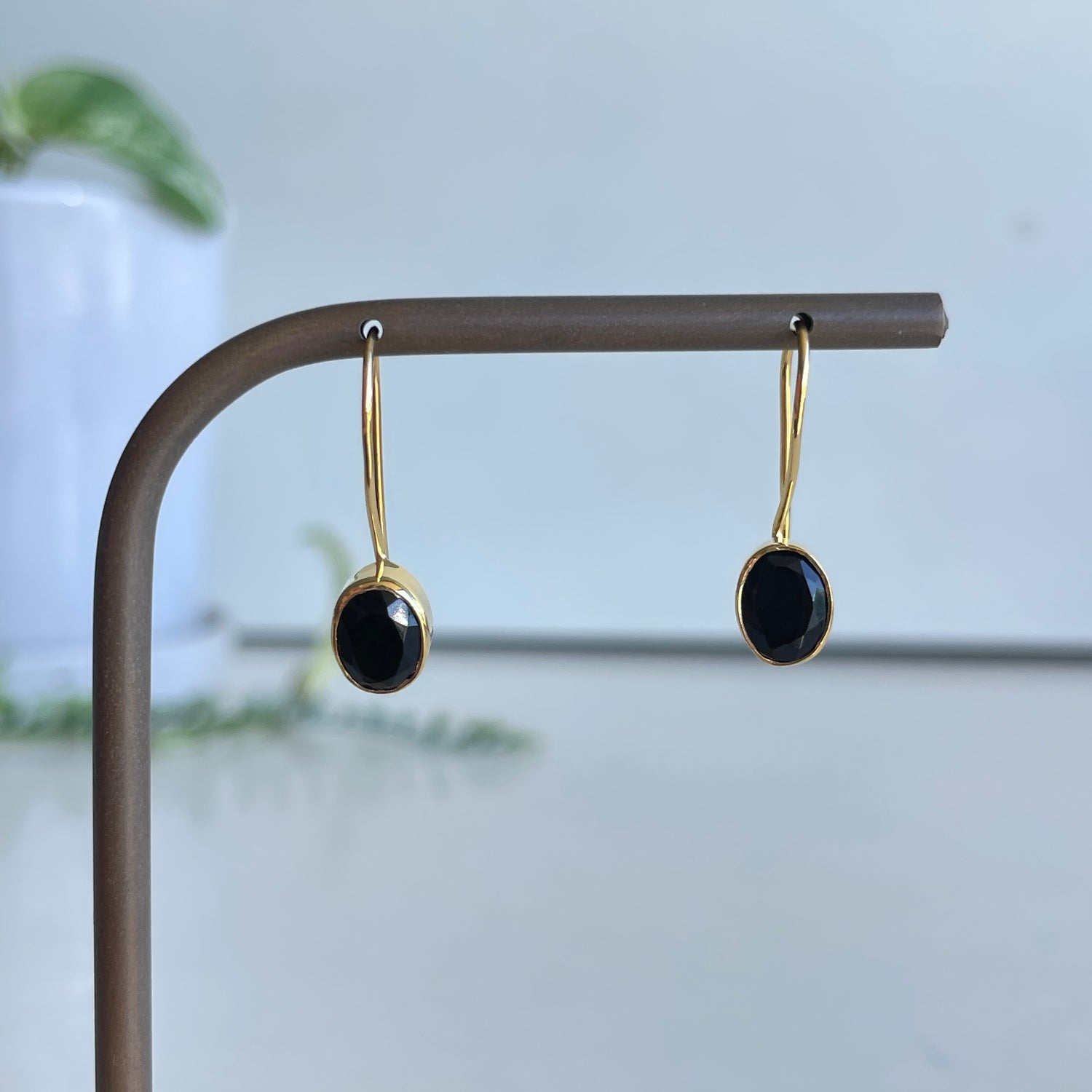 18k Gold Plated Oval Earrings