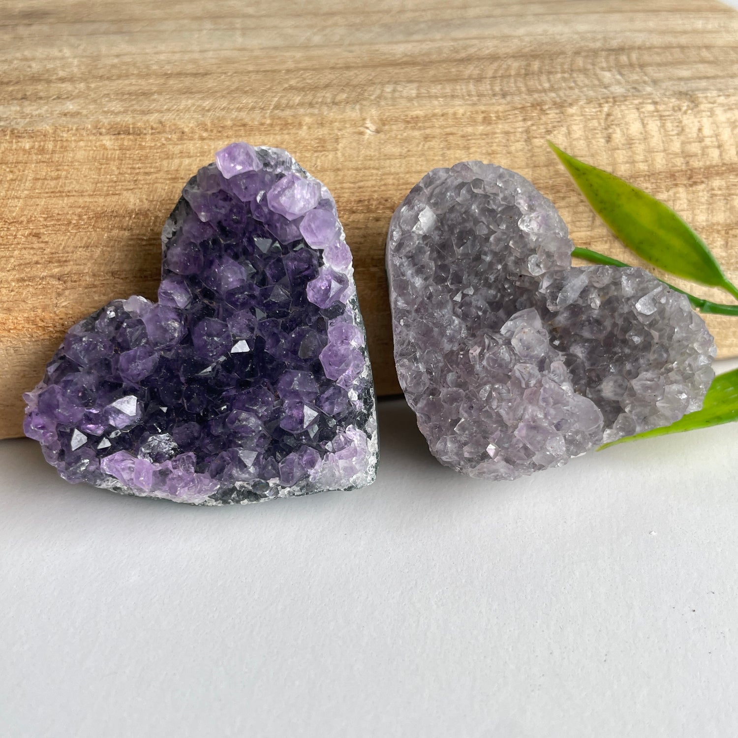 Amethyst Cluster Heart Med