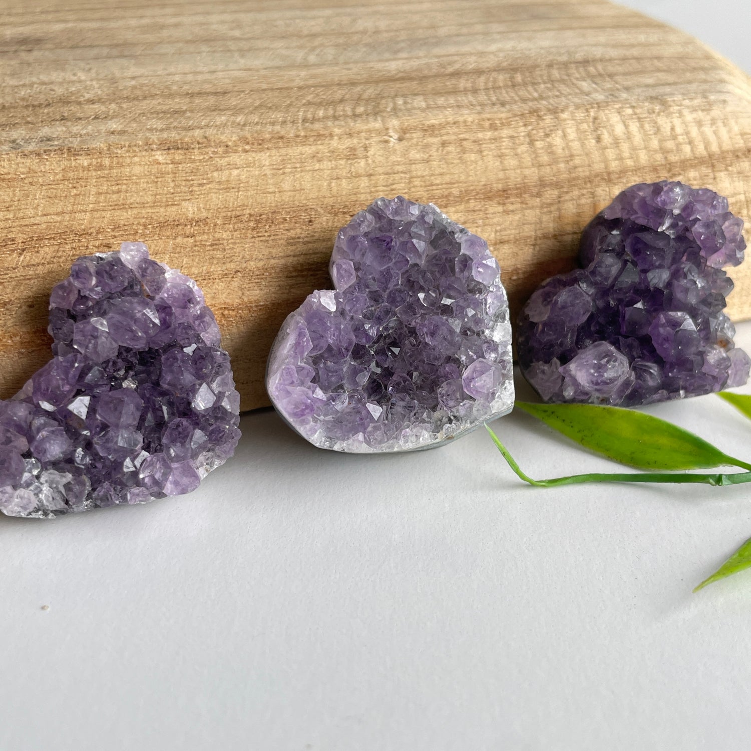 Amethyst Cluster Heart Sml