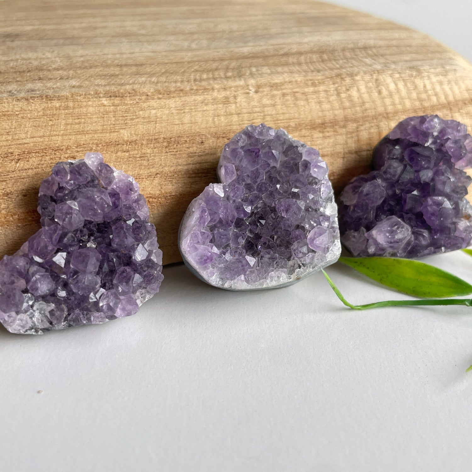 Amethyst Cluster Heart Sml