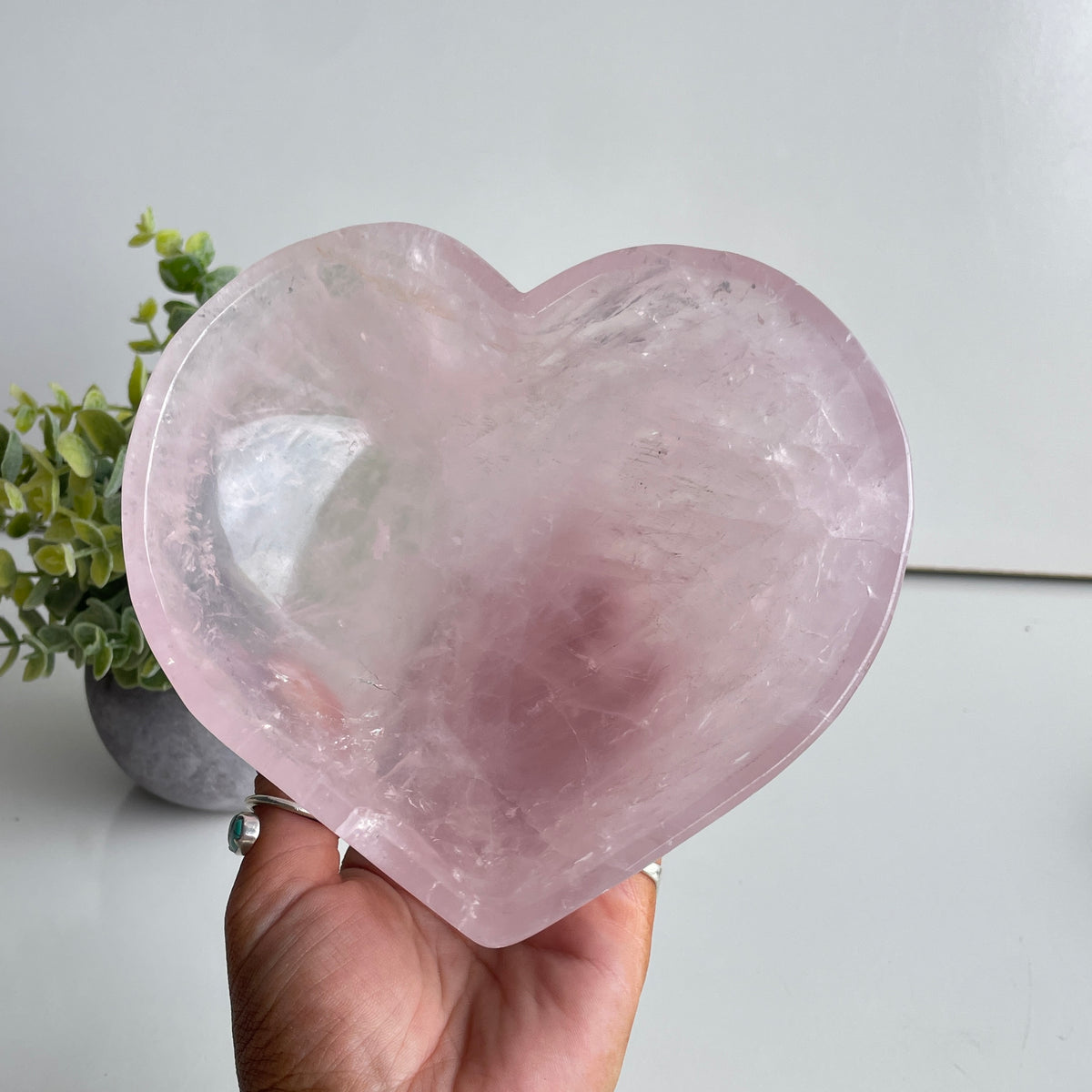 Rose Quartz Heart Bowl 15.1cm