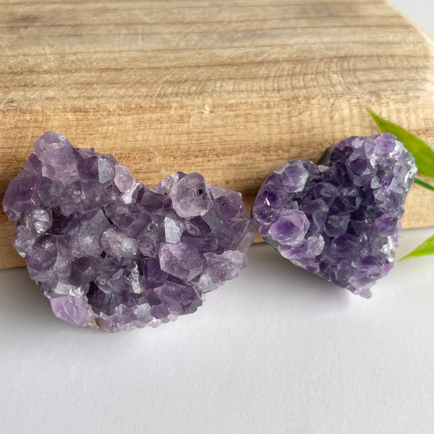 Amethyst Cluster Heart Lge