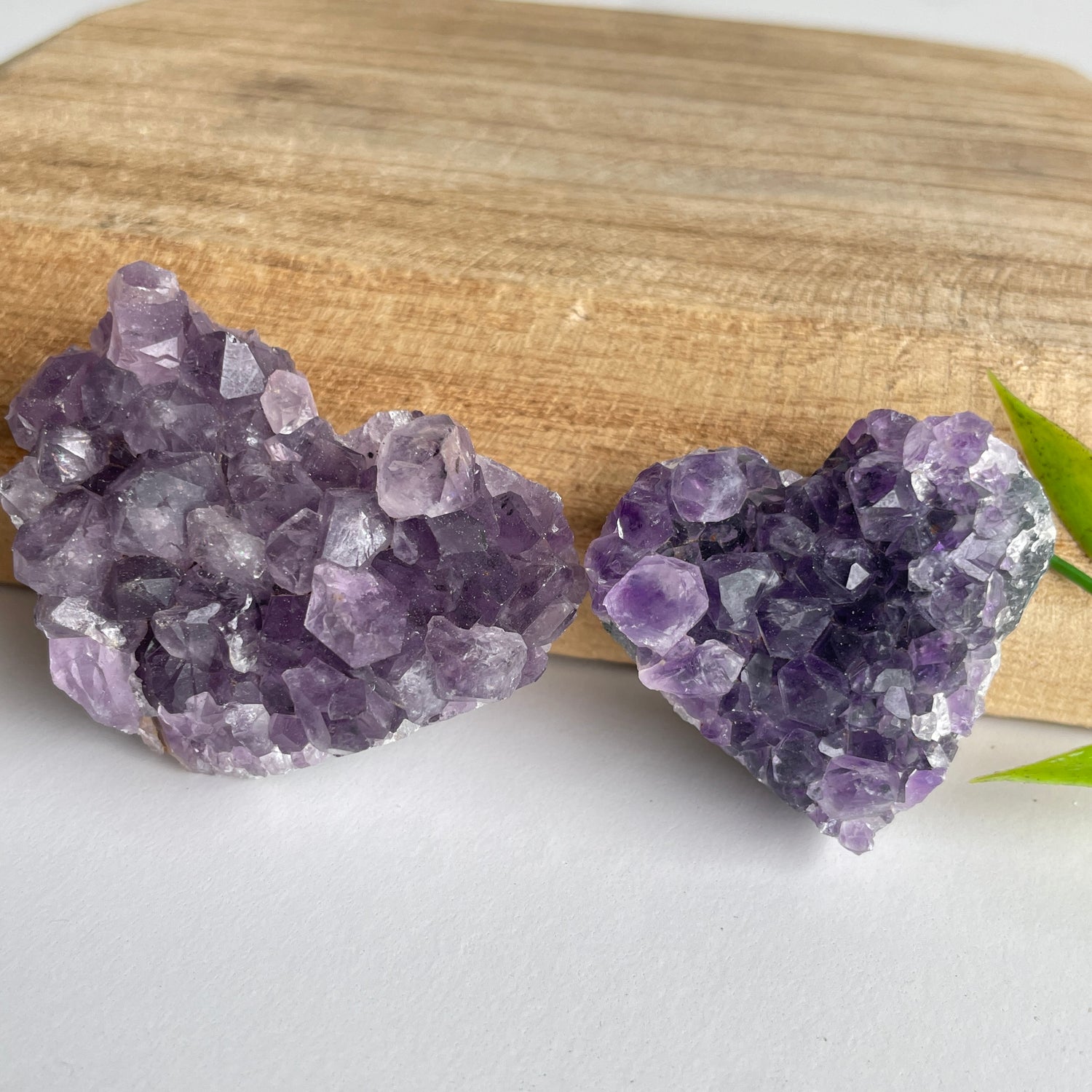 Amethyst Cluster Heart Lge