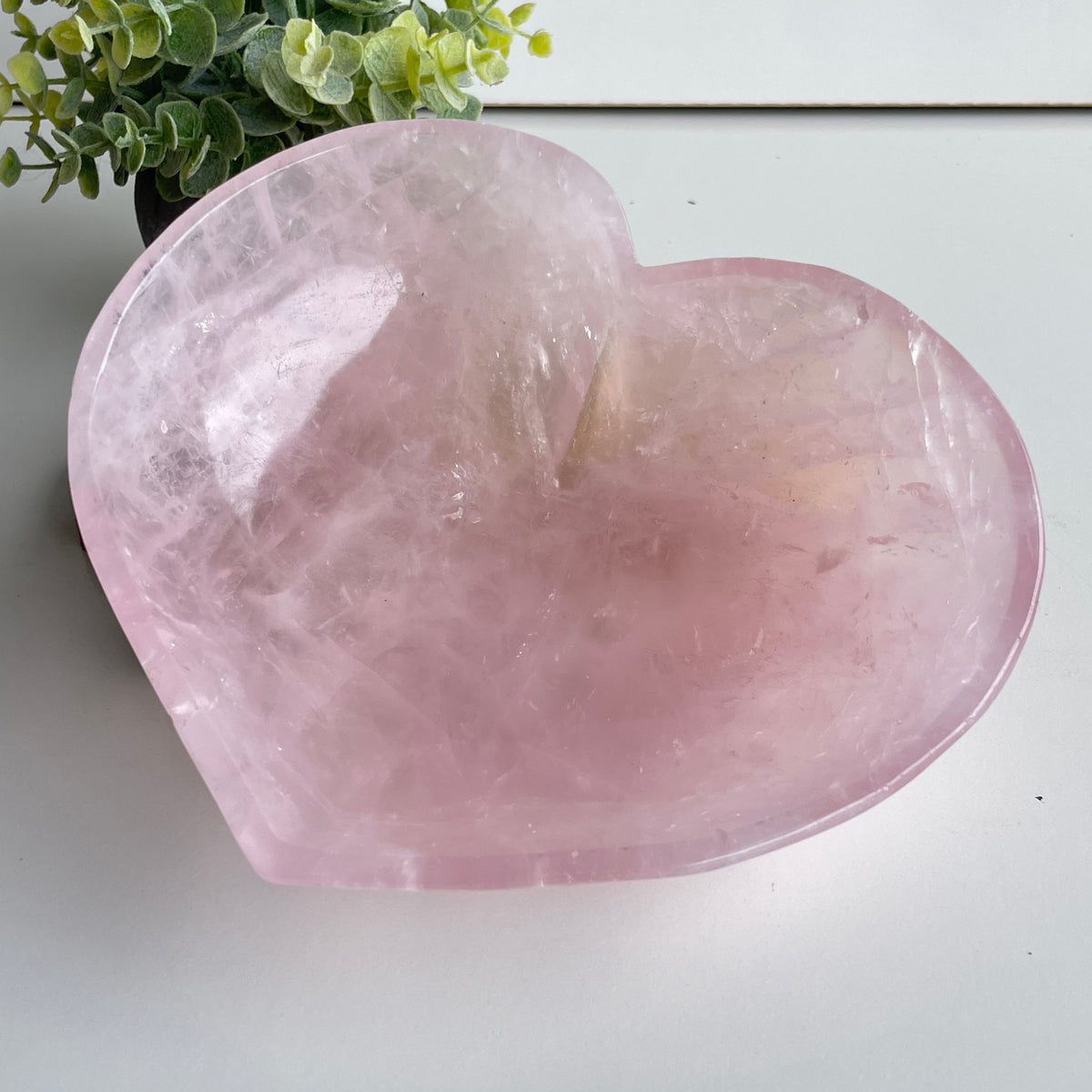 Rose Quartz Heart Bowl 19.2cm