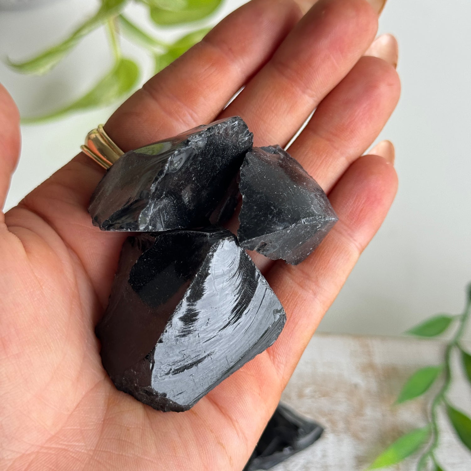 Black Obsidian Rough Chunks