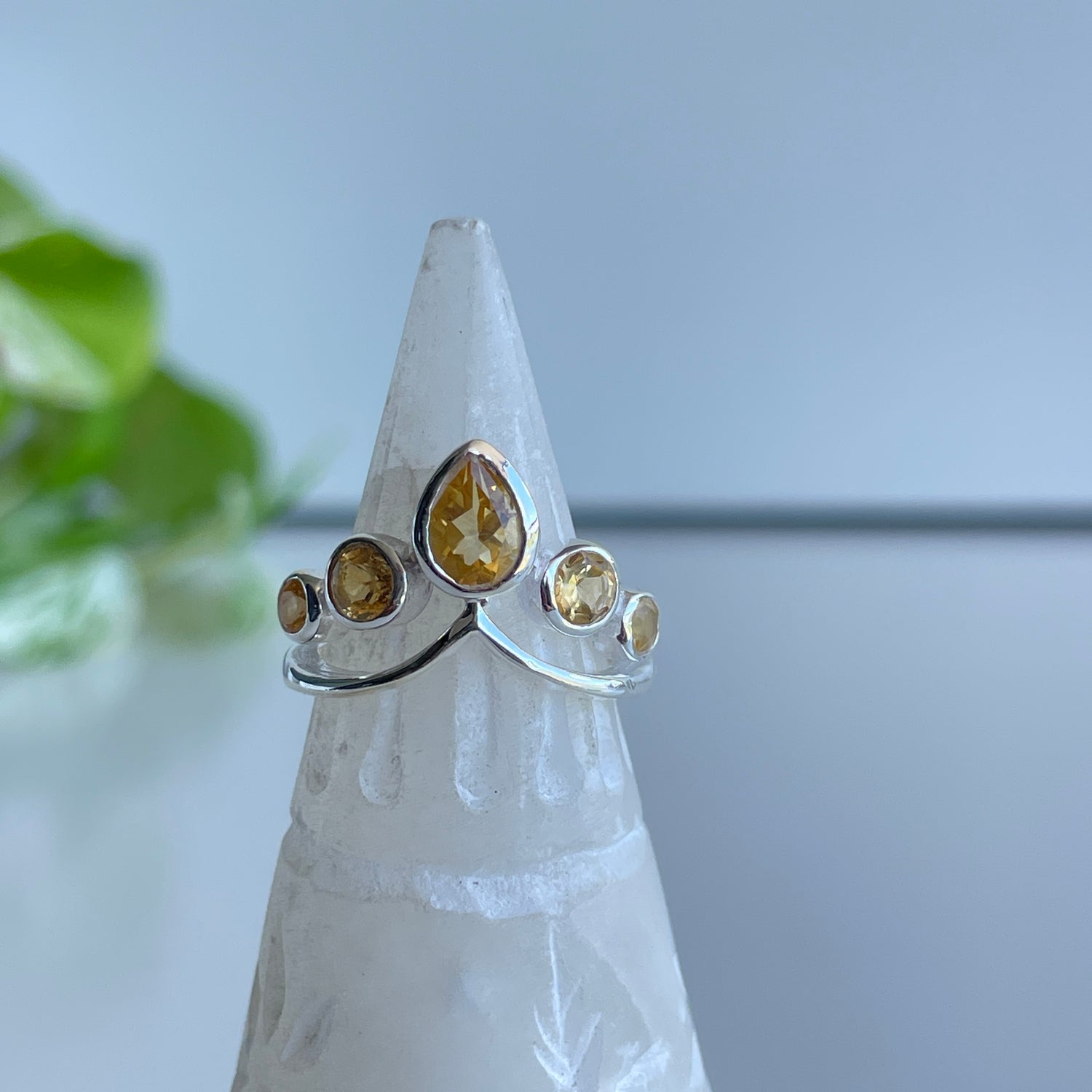 Citrine Crown Ring