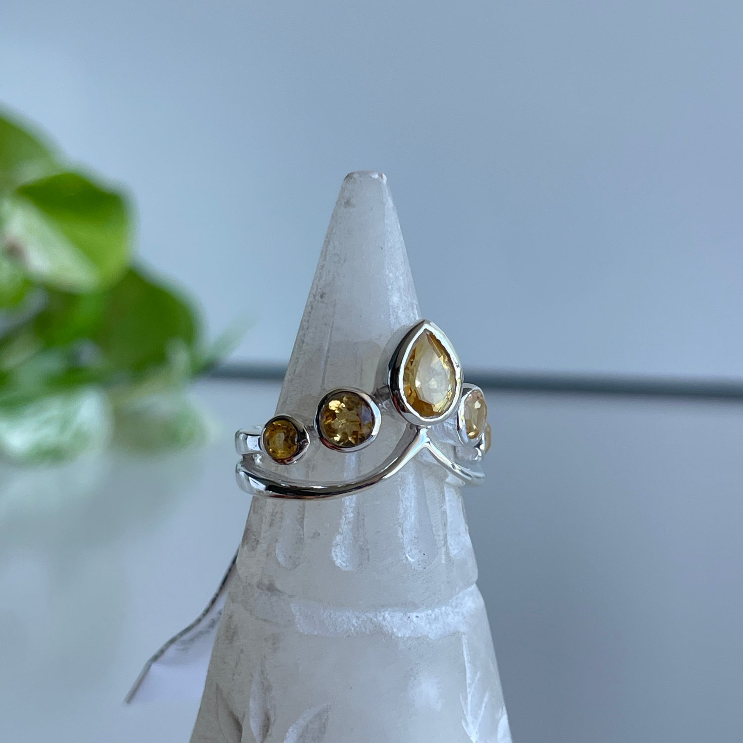 Citrine Crown Ring