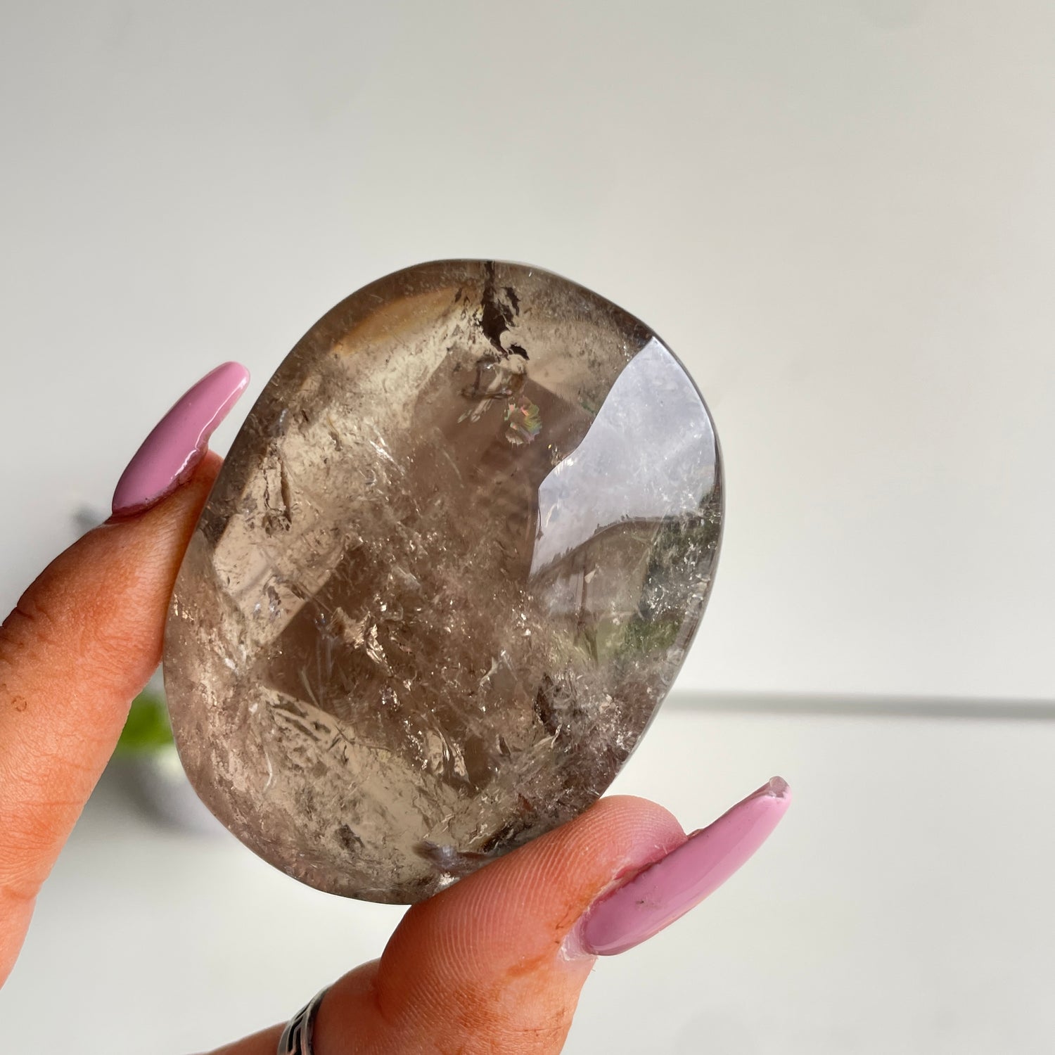 Smoky Quartz Palmstone Large