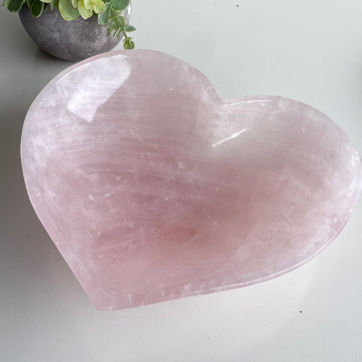 Rose Quartz Heart Bowl 21.5cm