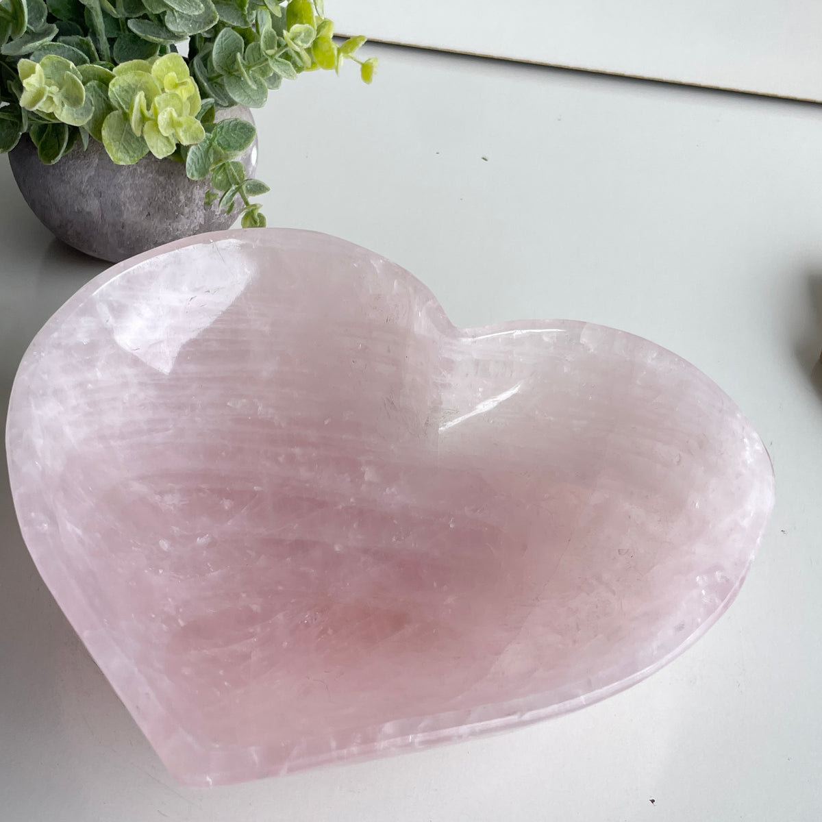 Rose Quartz Heart Bowl 21.5cm