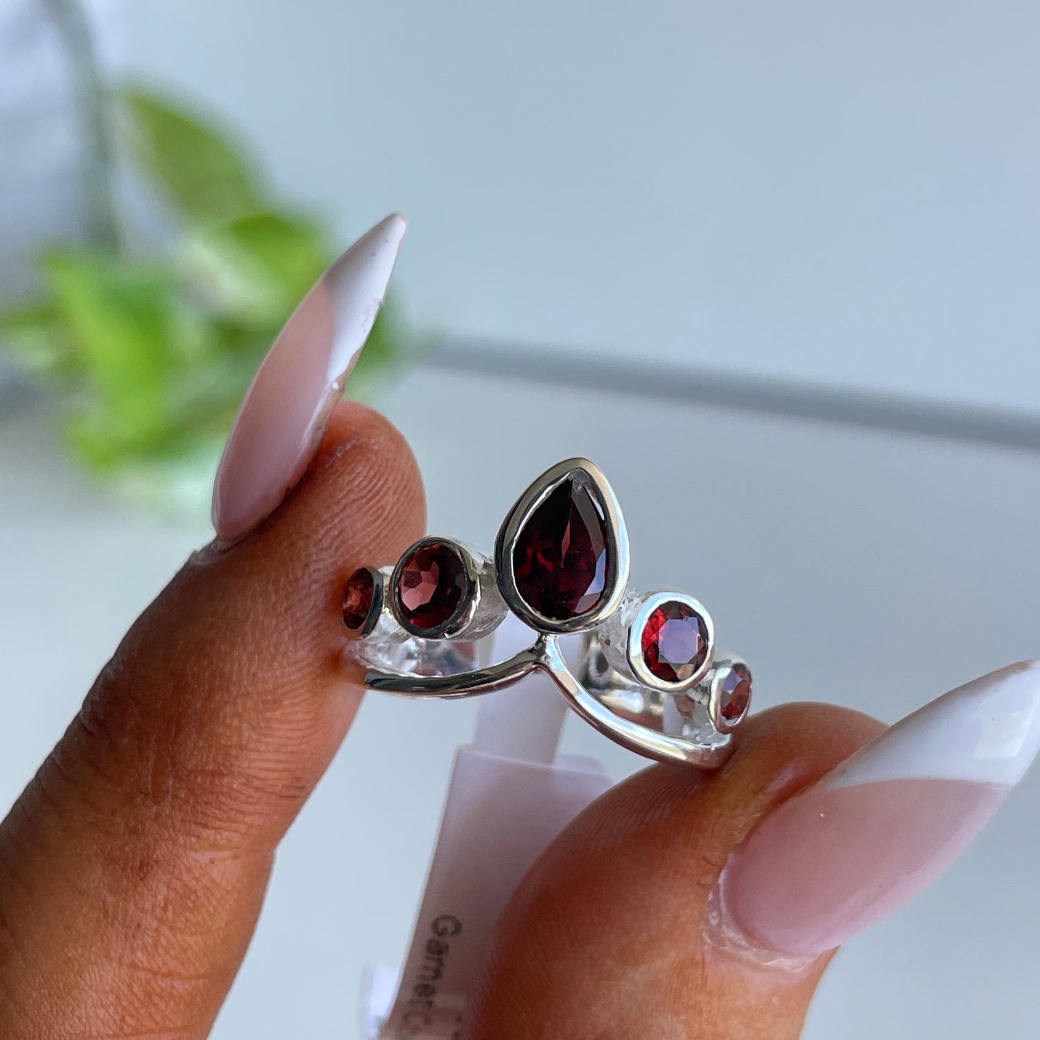 Garnet Crown Ring