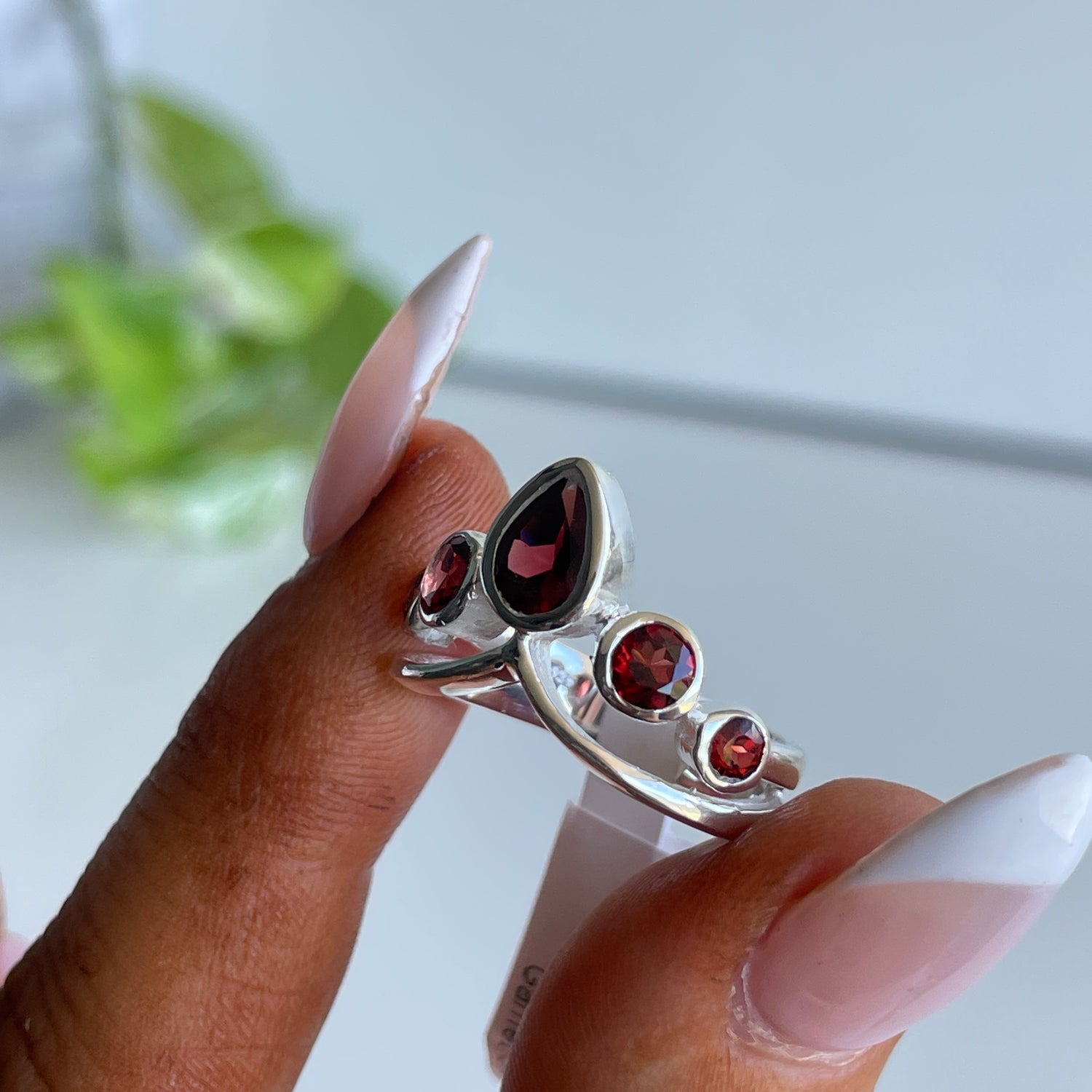 Garnet Crown Ring