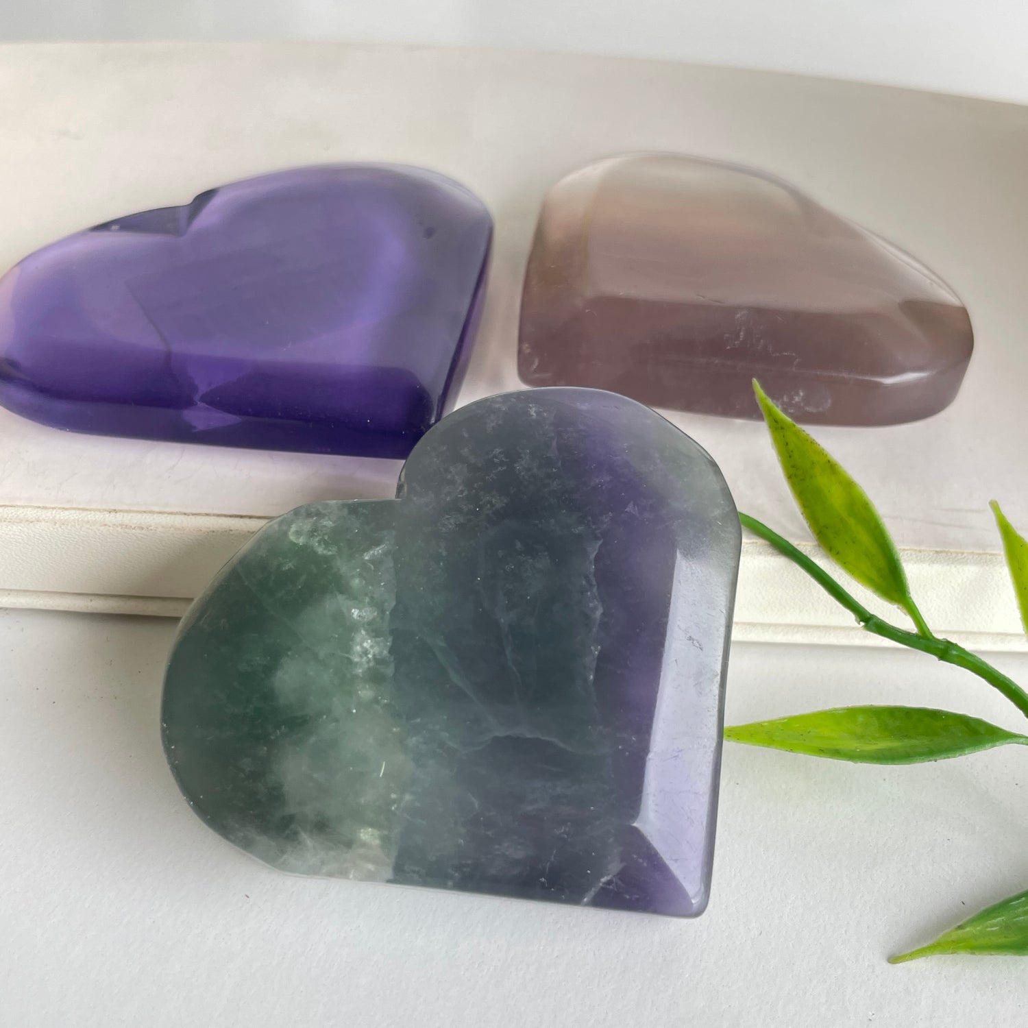 Fluorite Heart Medium Assorted