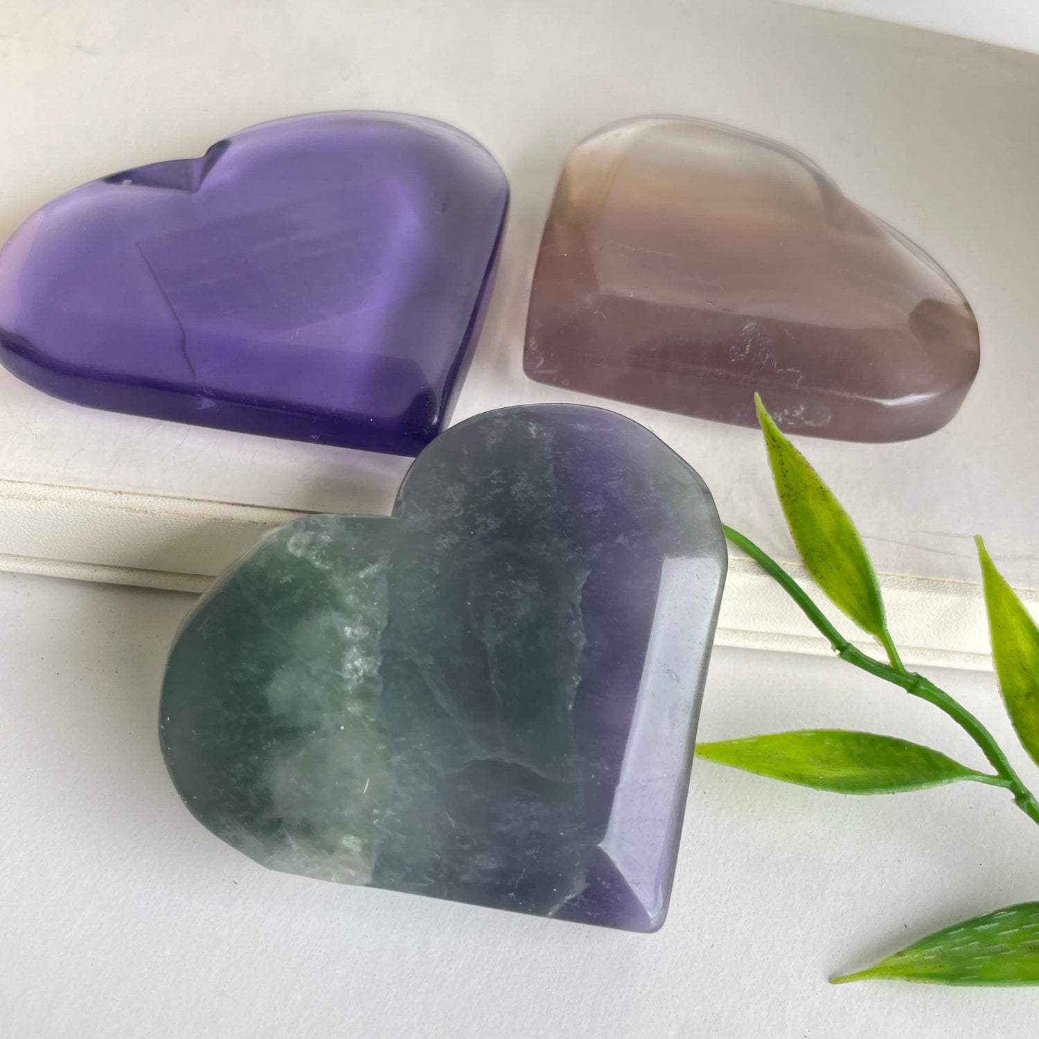 Fluorite Heart Medium Assorted