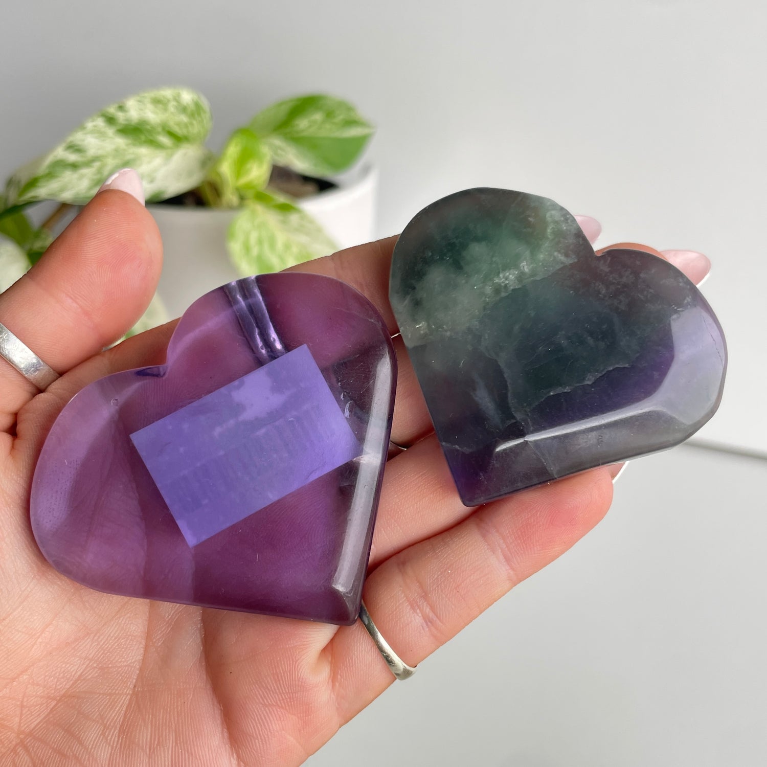 Fluorite Heart Medium Assorted