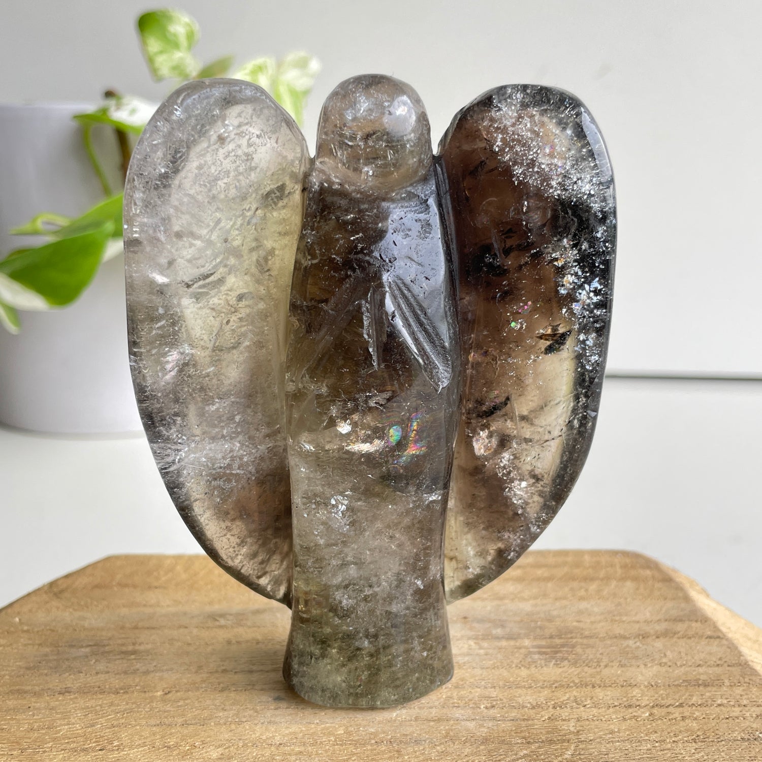 Smoky Quartz Angel 10.9cm