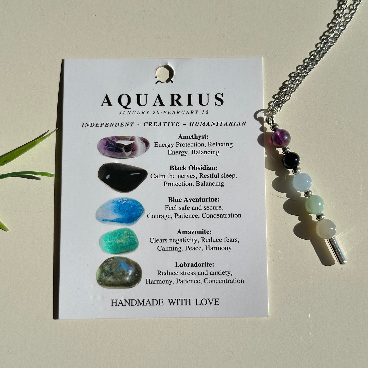 Birthstone Crystal Necklace