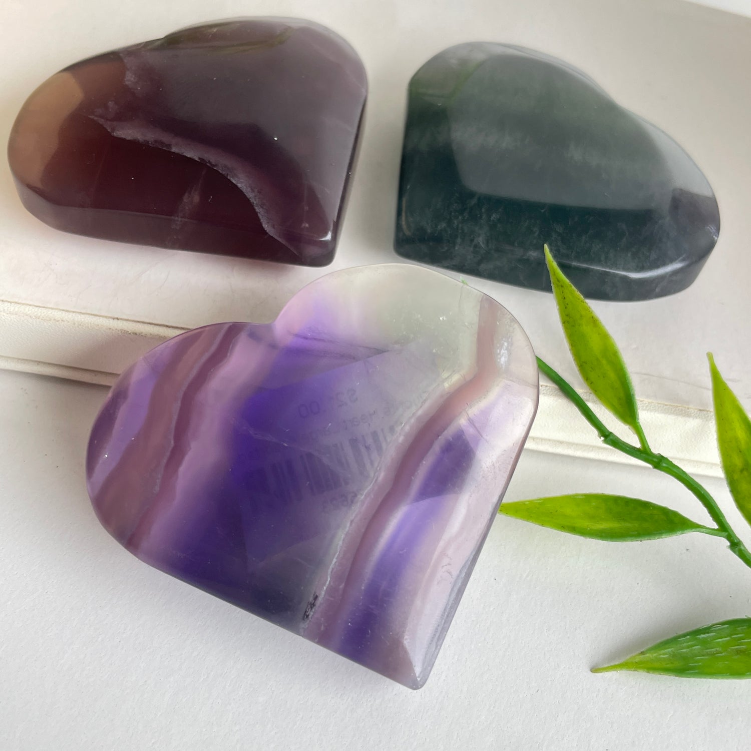 Fluorite Heart Large Assorted