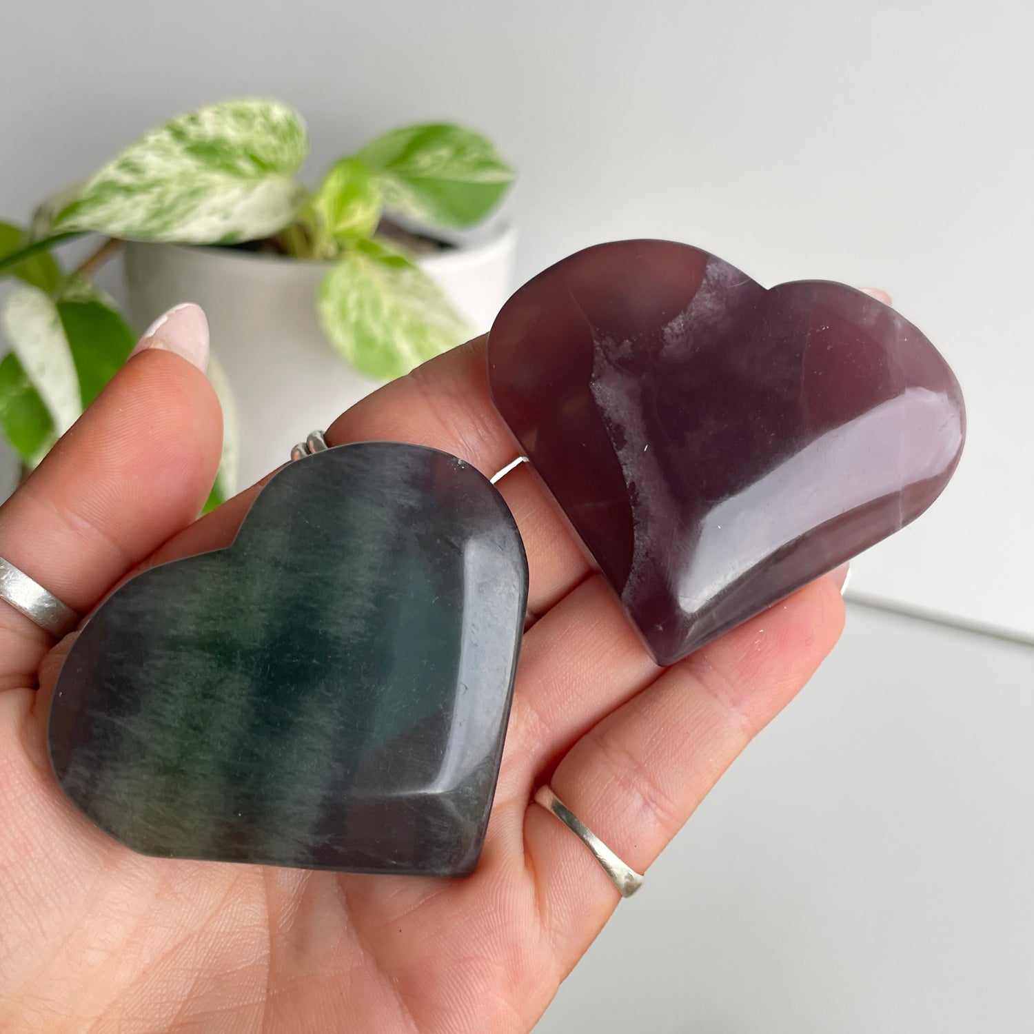 Fluorite Heart Large Assorted