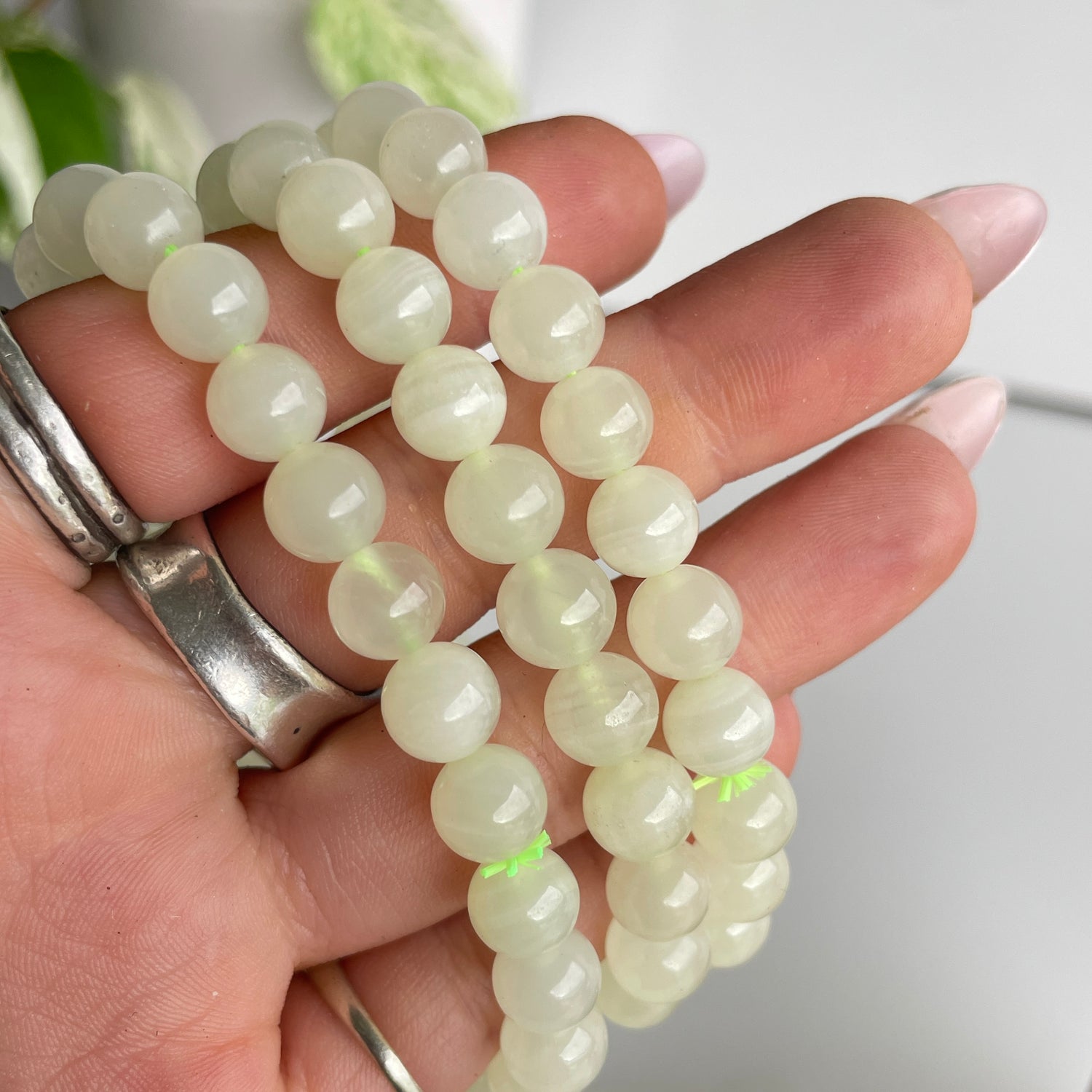 Green Calcite Beaded Bracelet