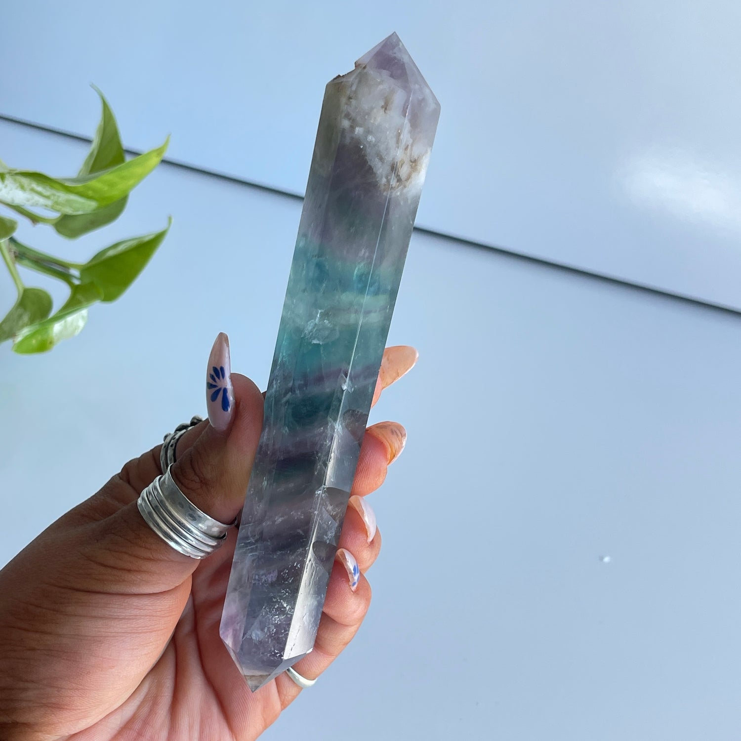 Fluorite Double Terminator 14.5cm 01