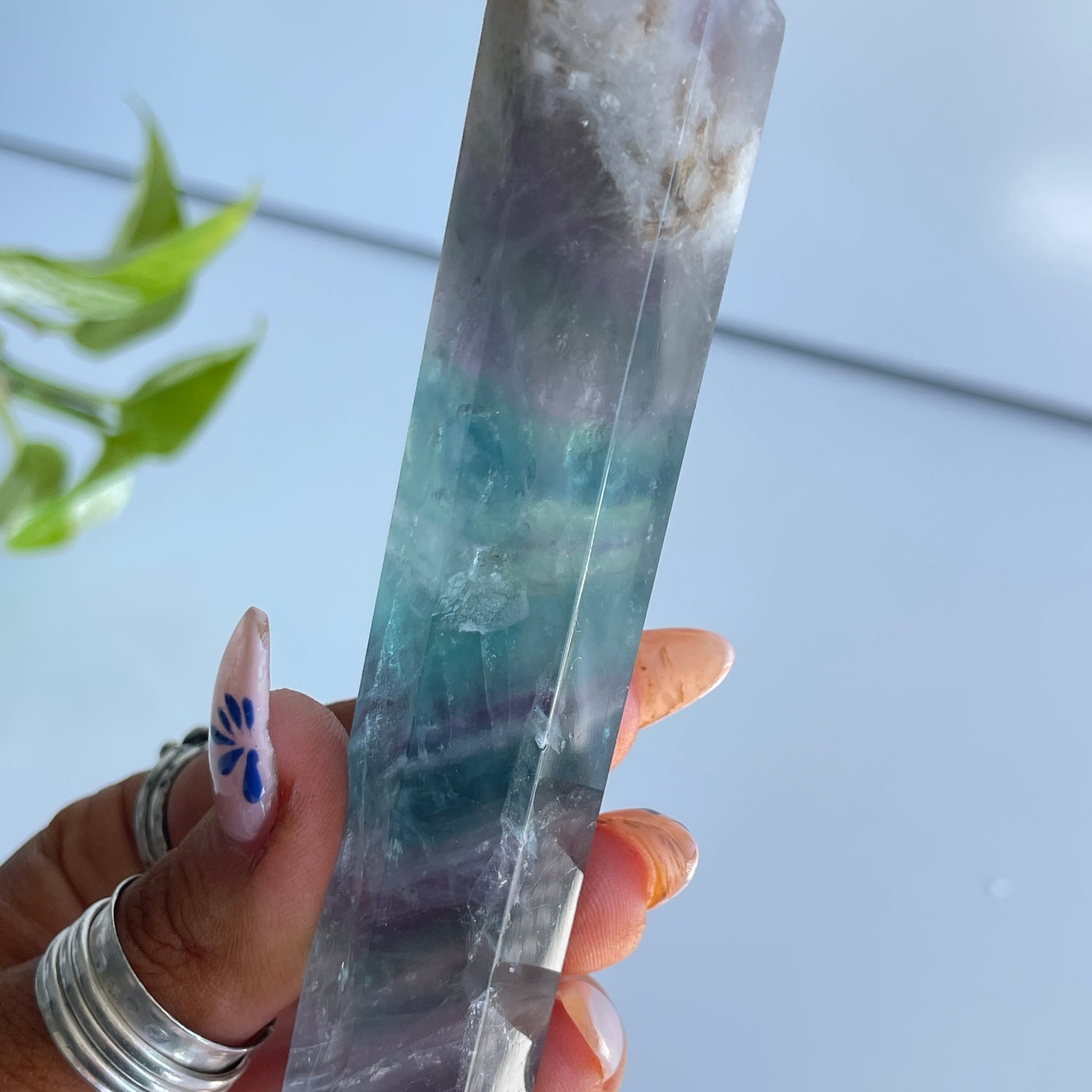 Fluorite Double Terminator 14.5cm 01
