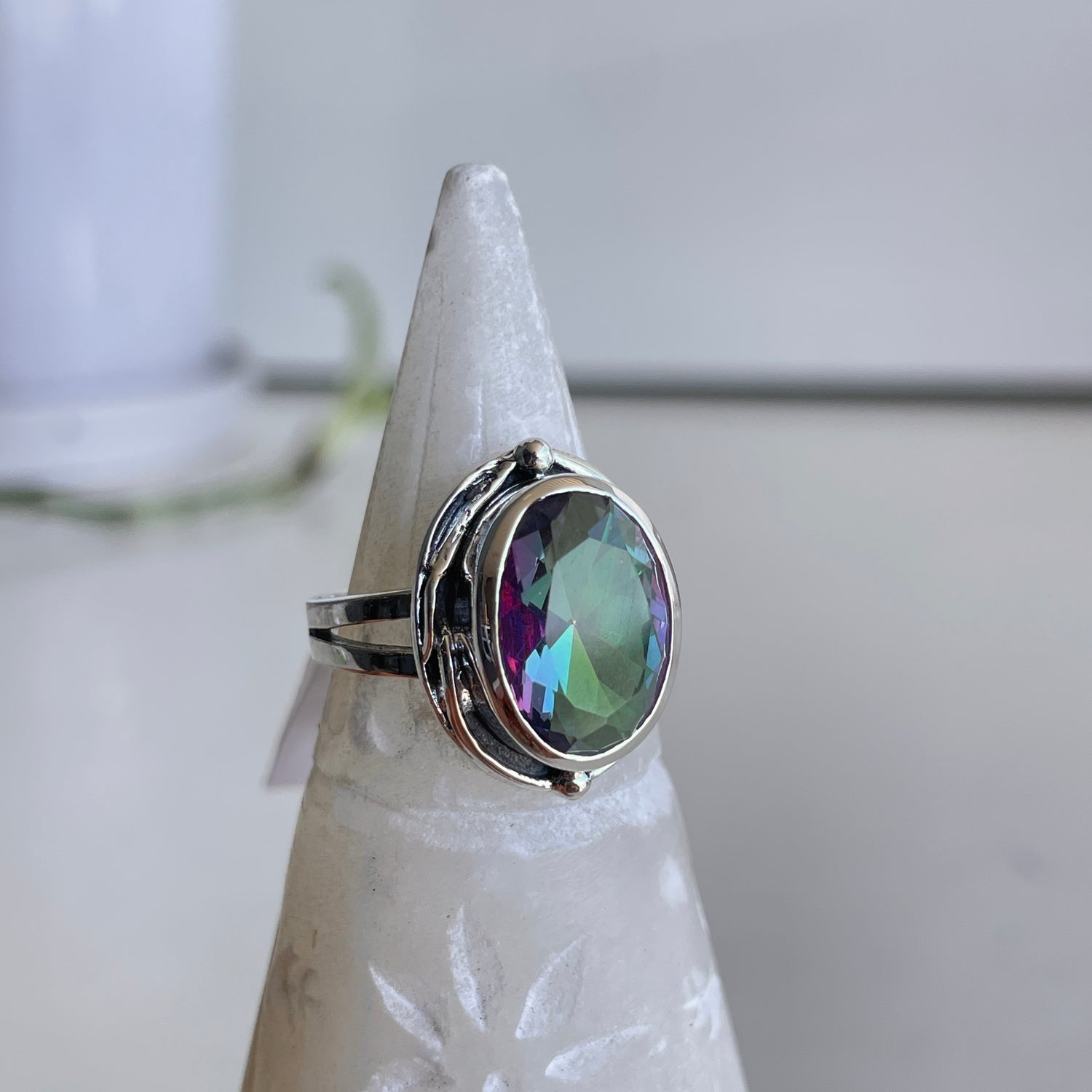 Mystic Topaz Oval Ring