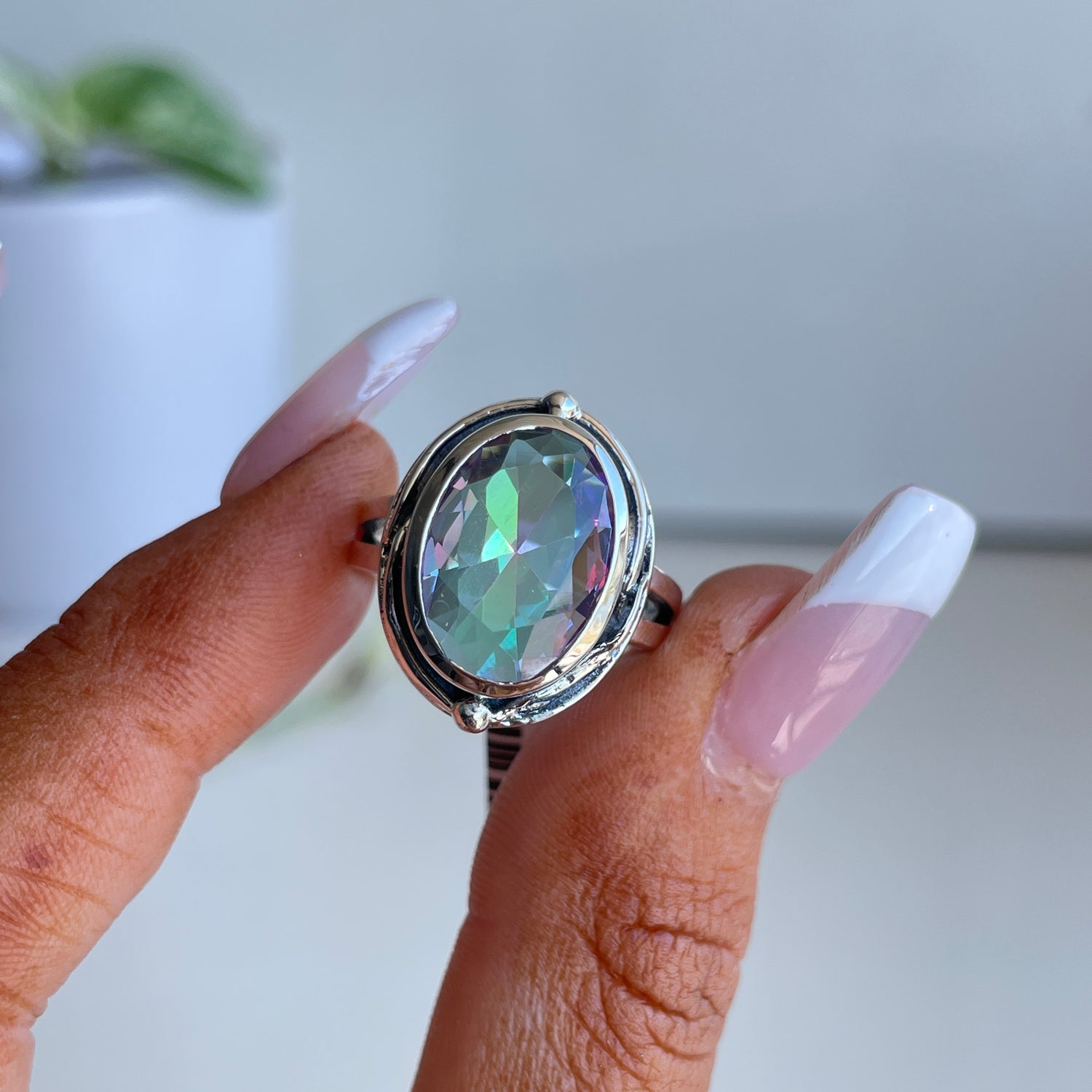 Mystic Topaz Oval Ring