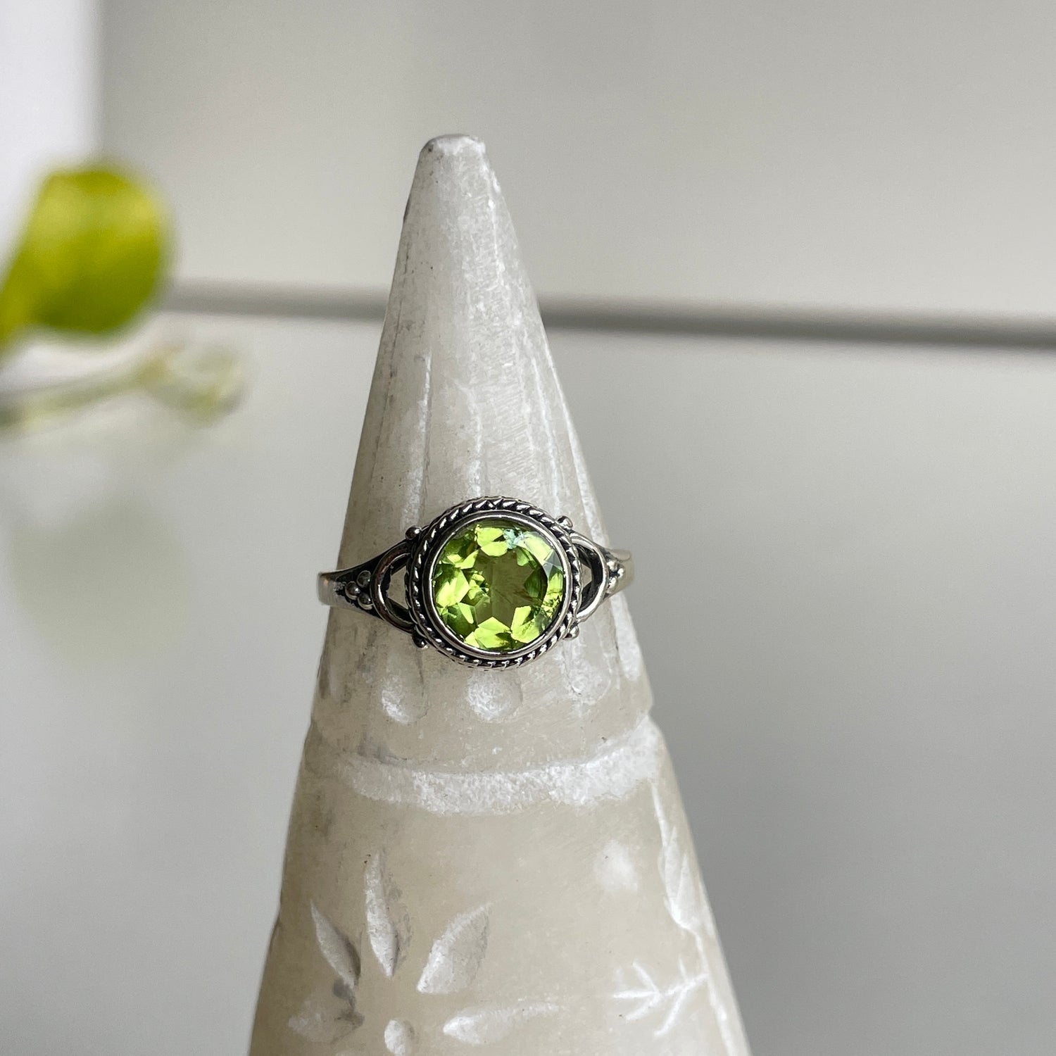 Peridot Round Ring