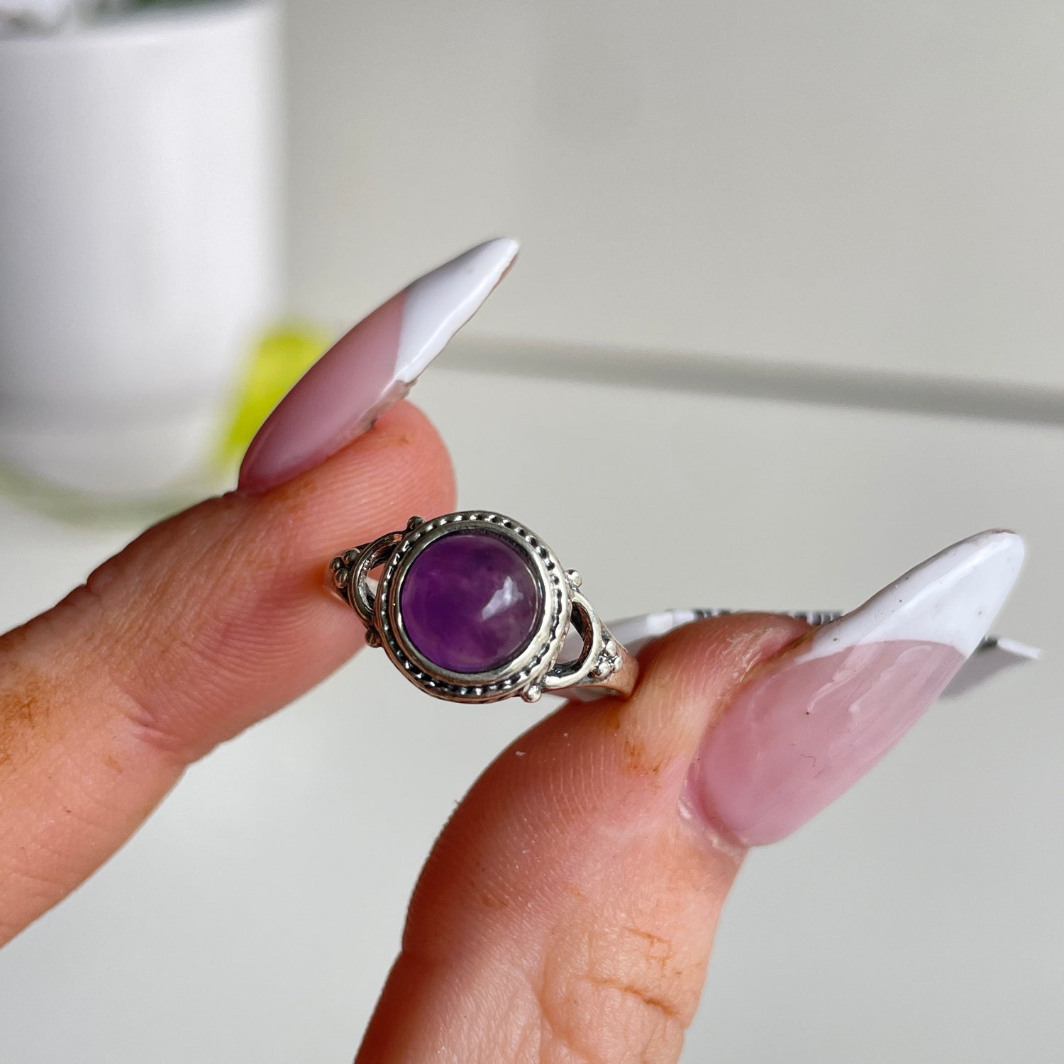 Amethyst Round Ring