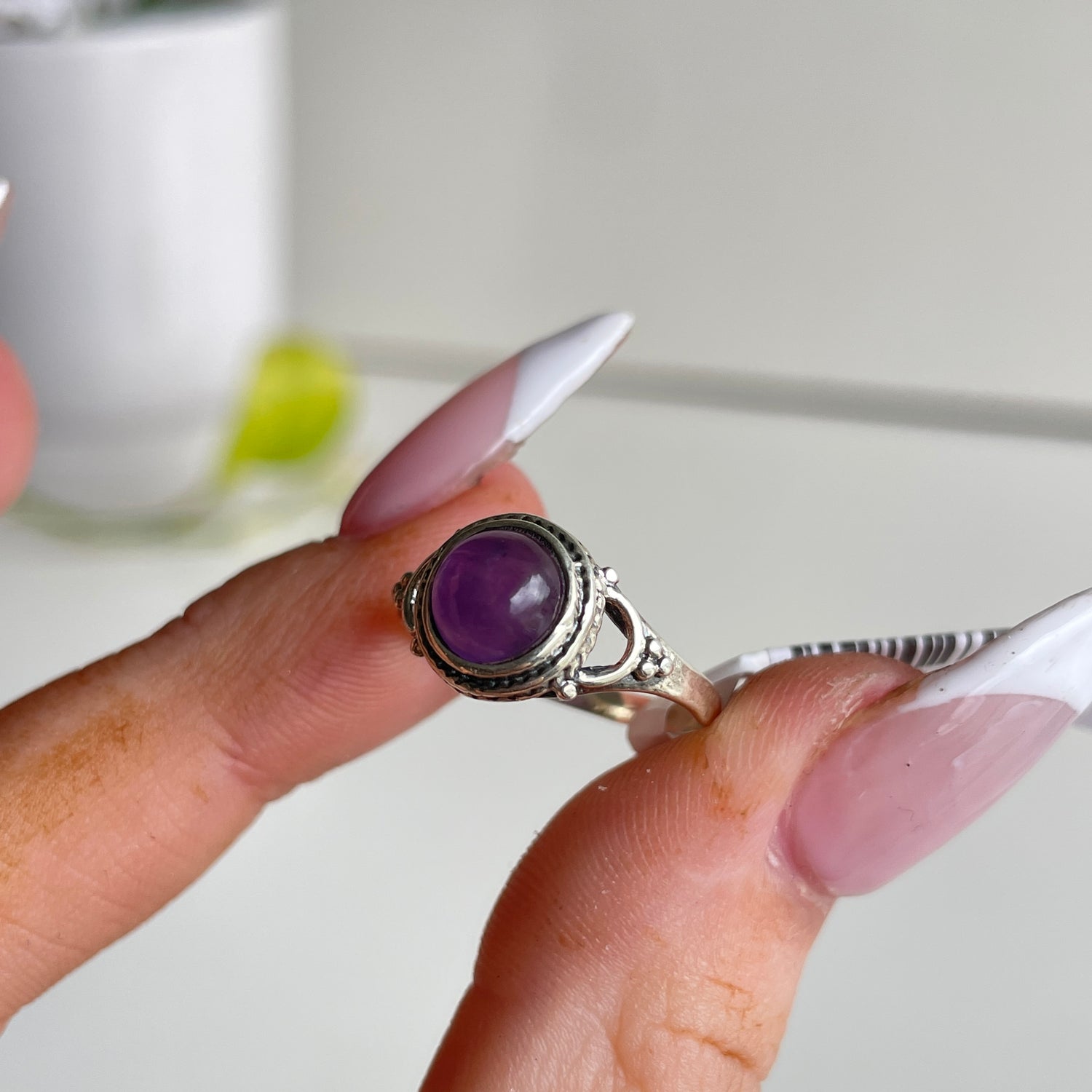 Amethyst Round Ring