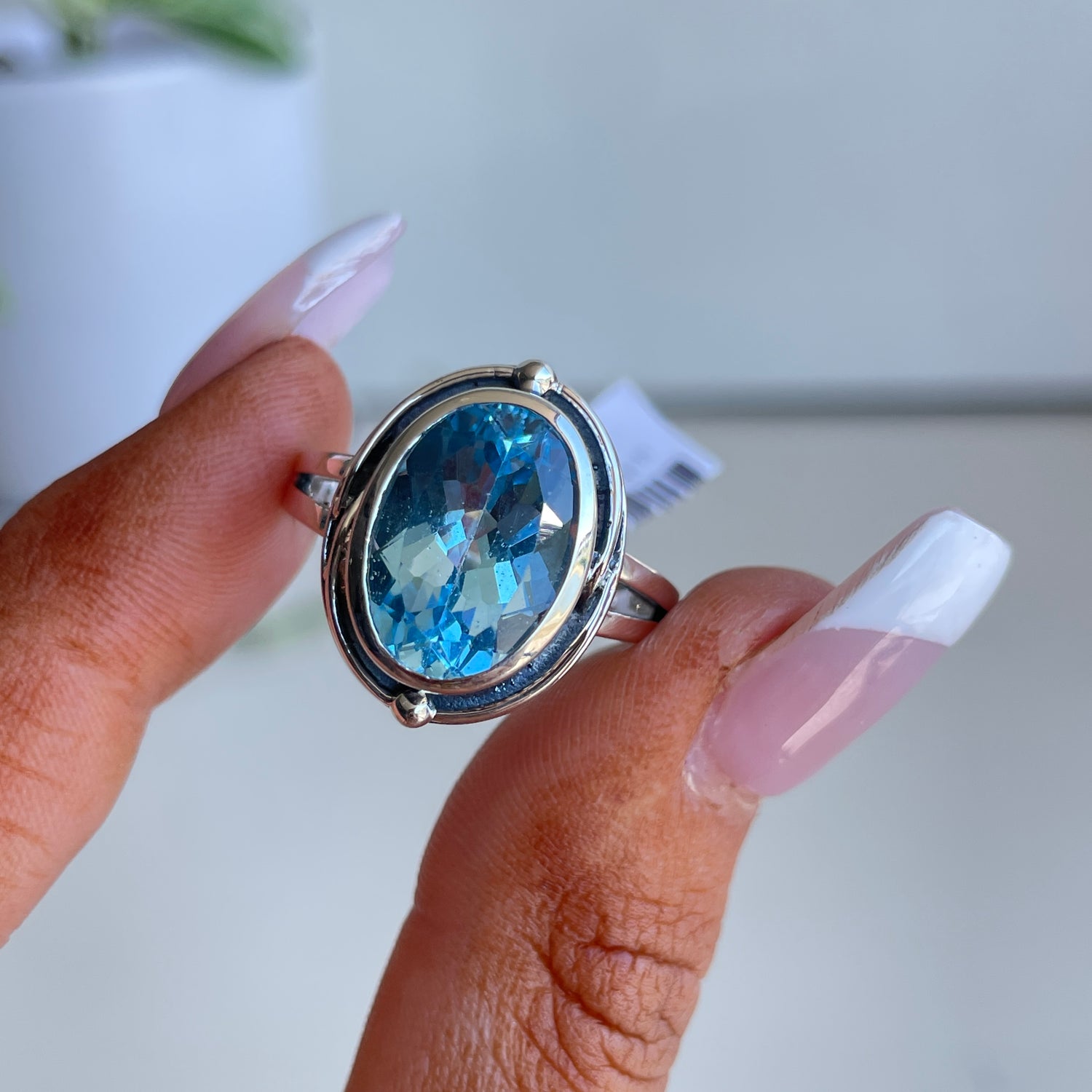 Blue Topaz Oval Ring