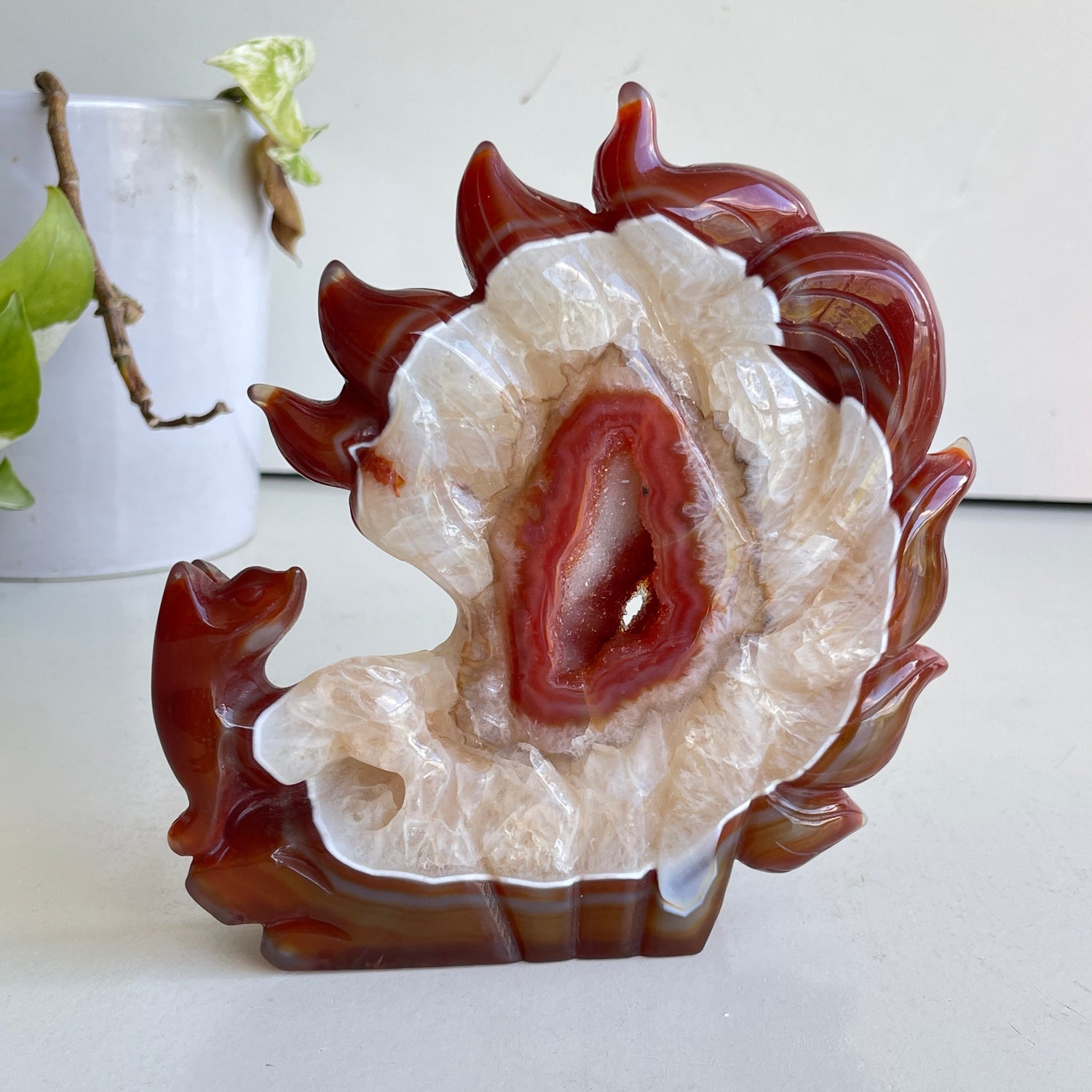 Carnelian Druzy Fox