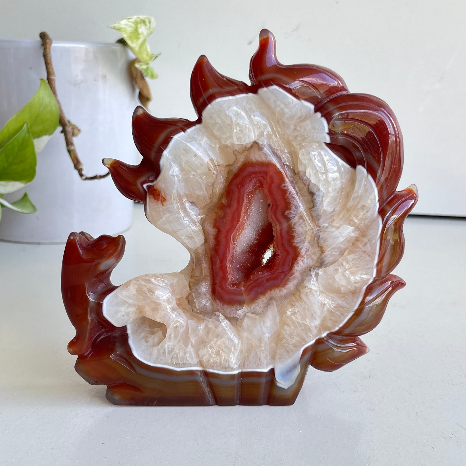 Carnelian Druzy Fox