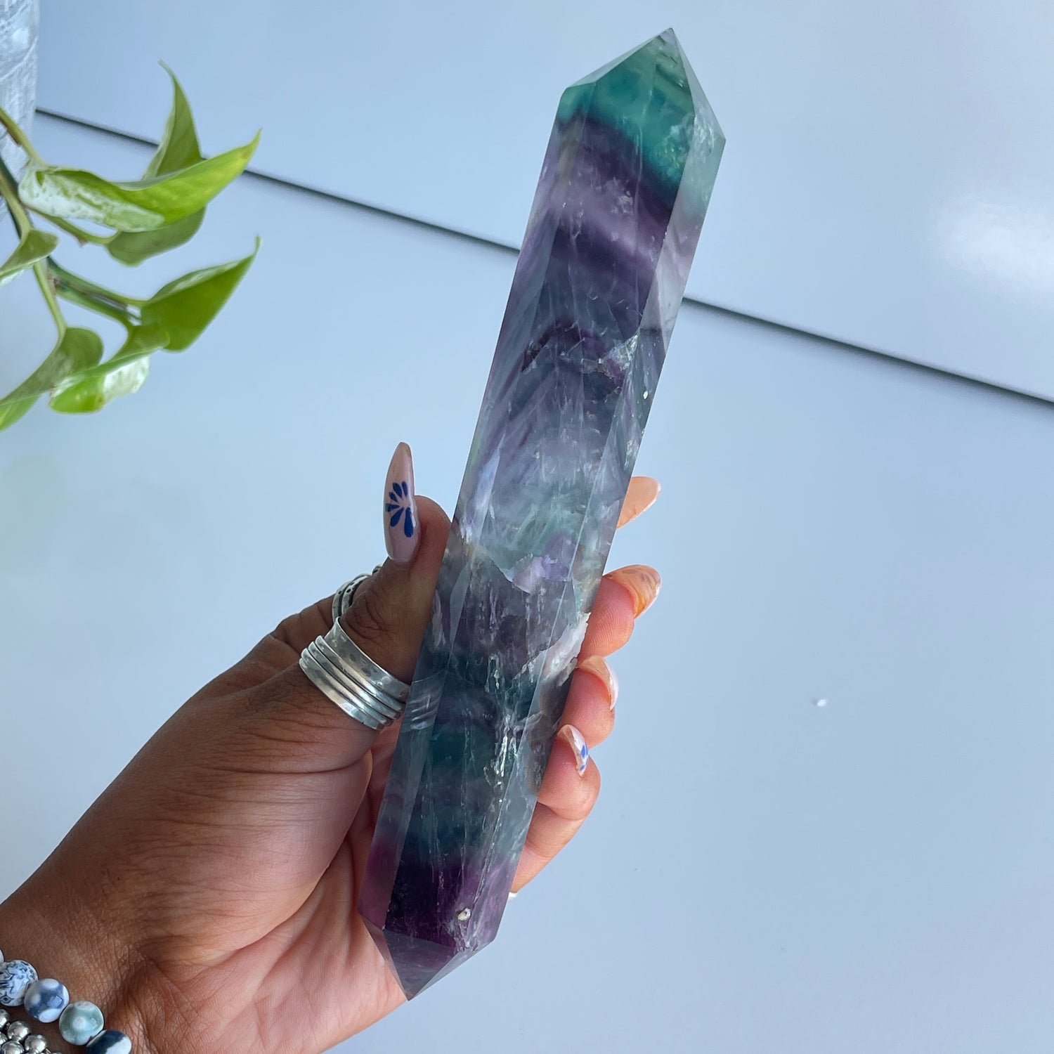 Fluorite Double Terminator 17.6cm