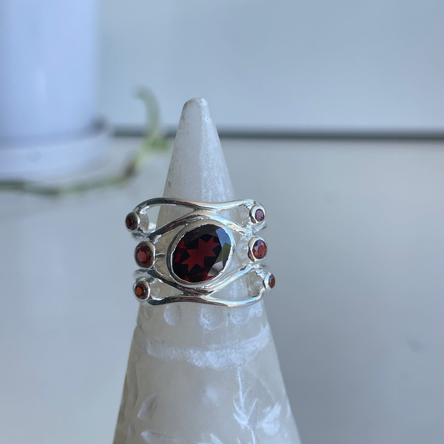 Garnet Oval Ring