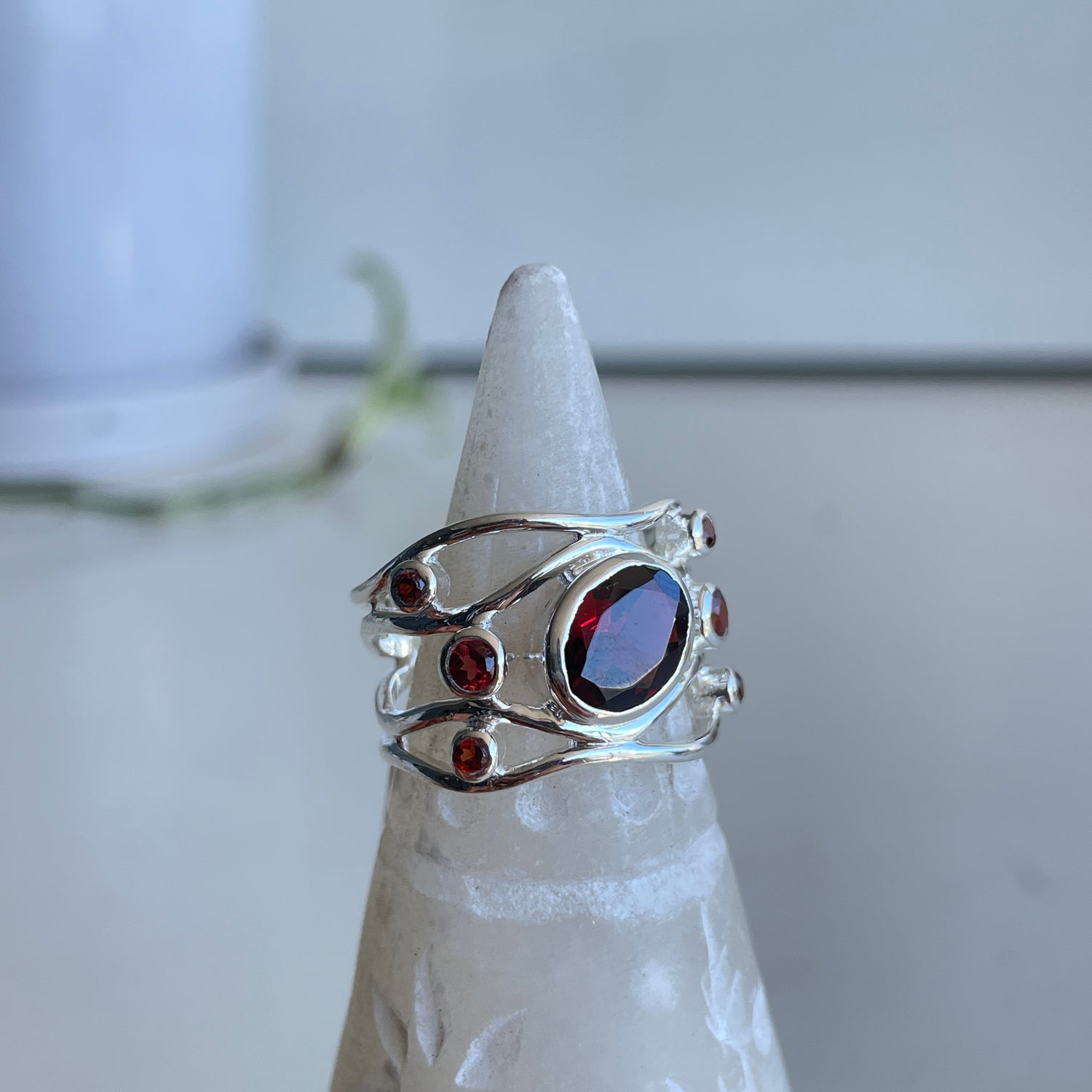 Garnet Oval Ring