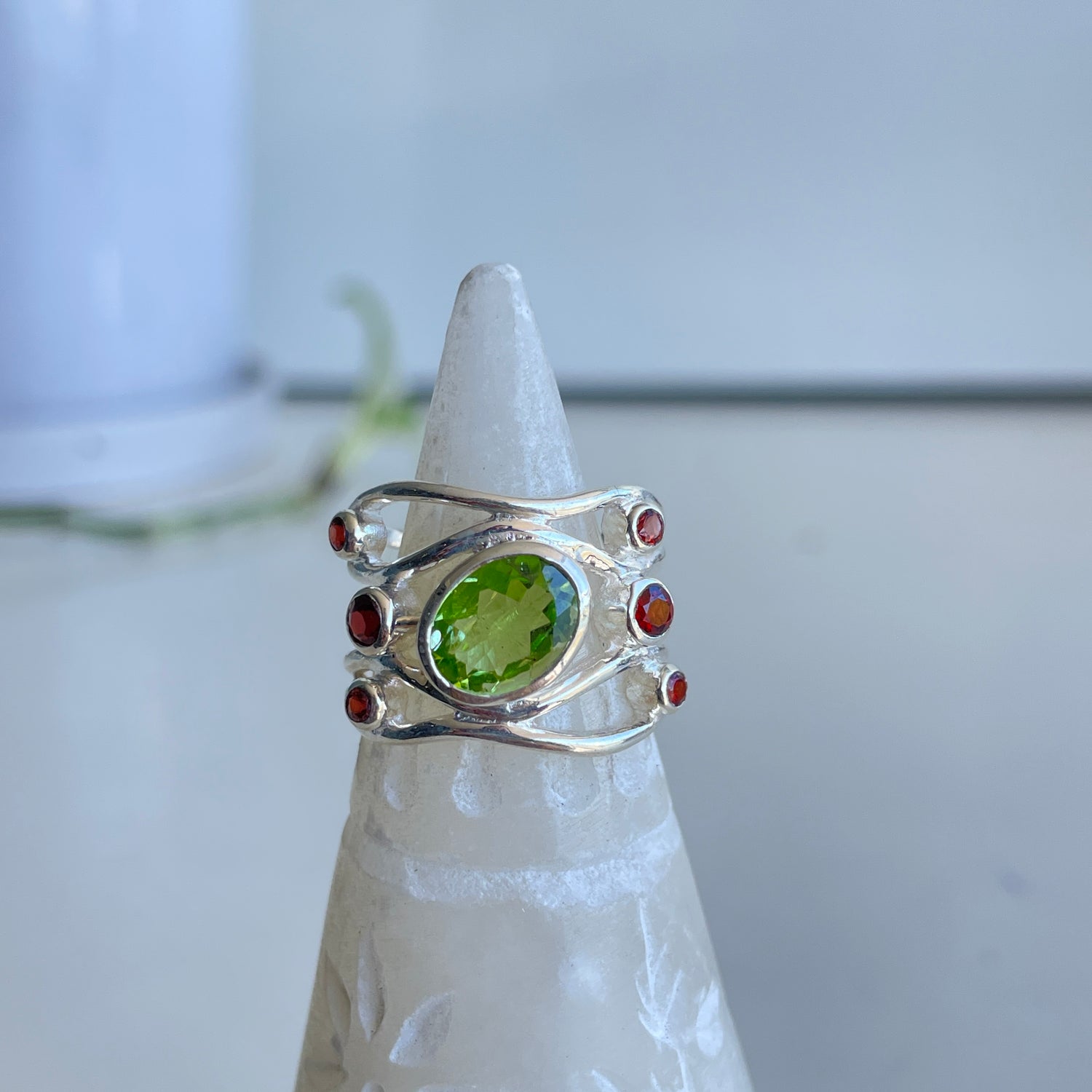 Peridot Oval Ring