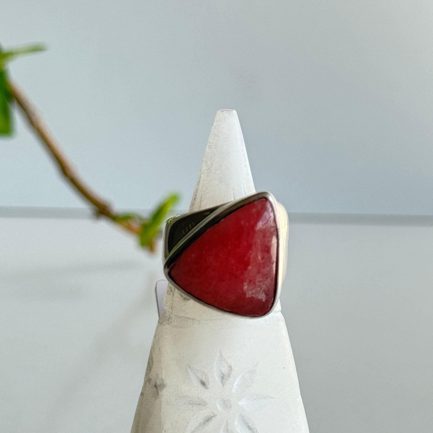Rhodochrosite Freeform Ring Sz7.5