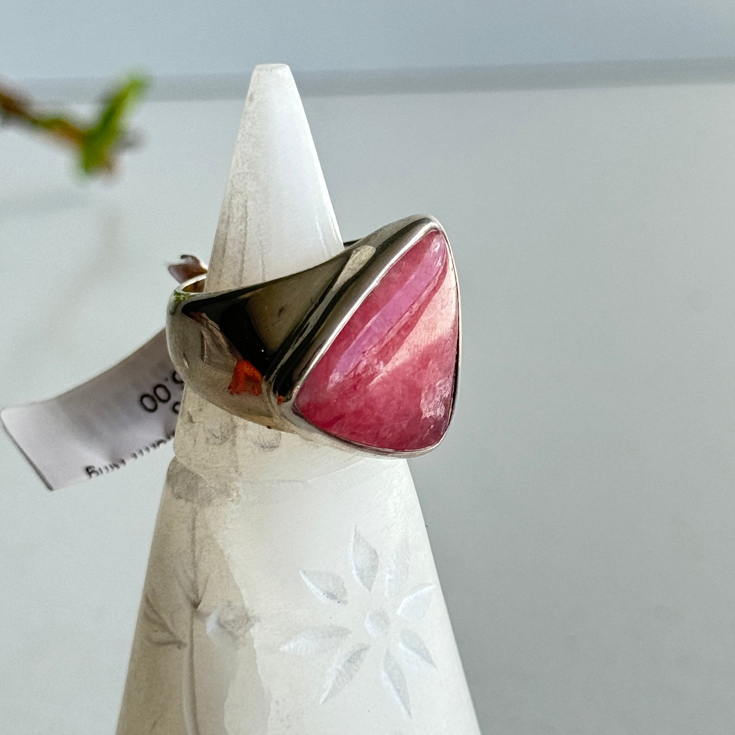Rhodochrosite Freeform Ring Sz7.5