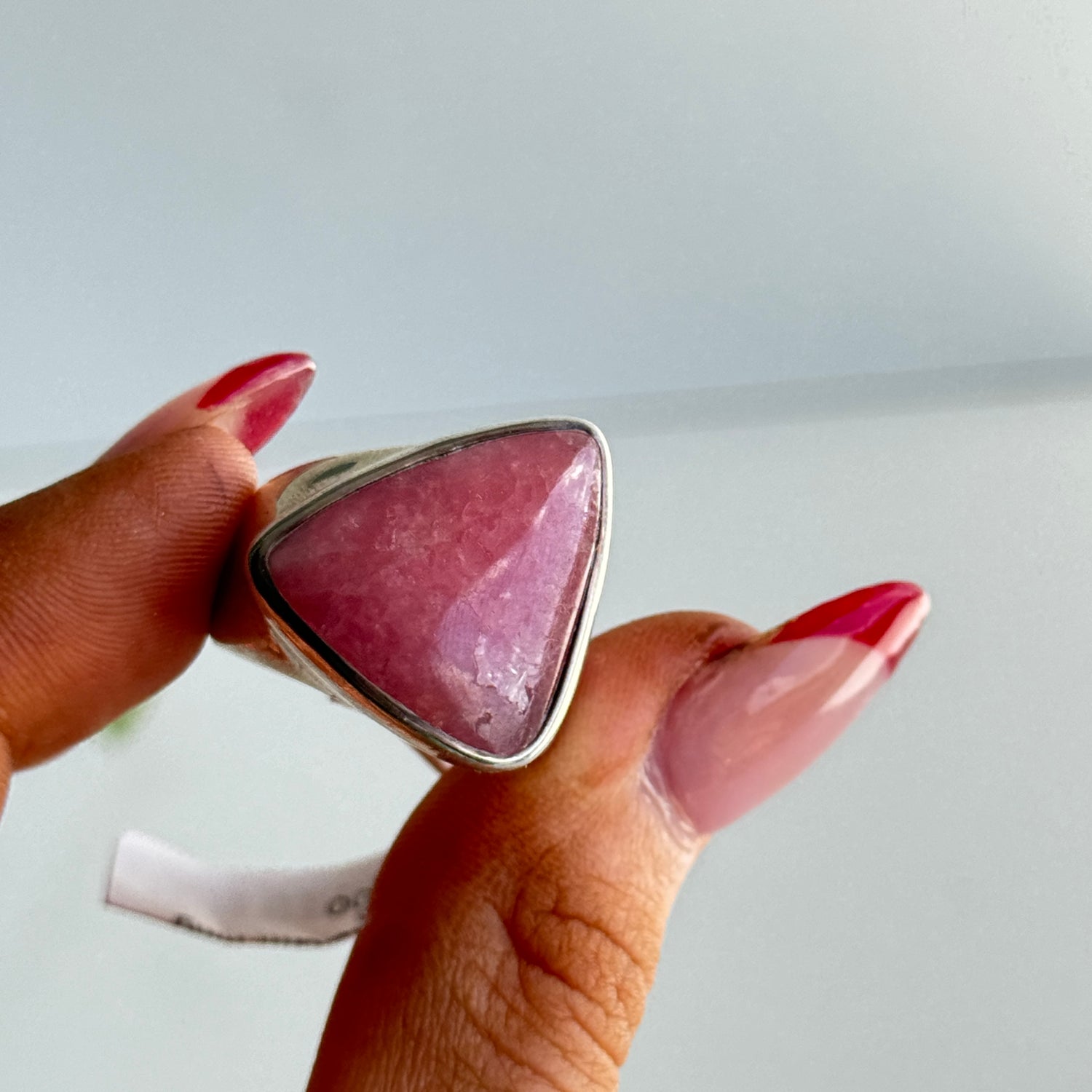 Rhodochrosite Freeform Ring Sz7.5