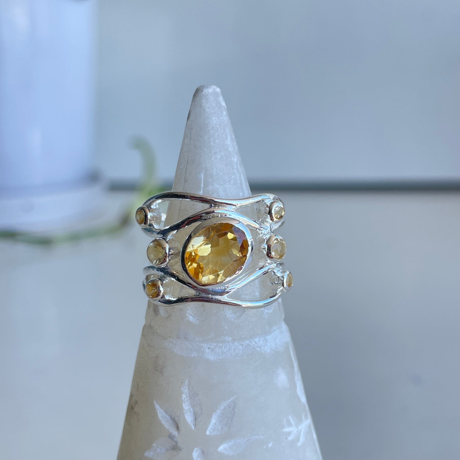 Citrine Oval Ring Sz8