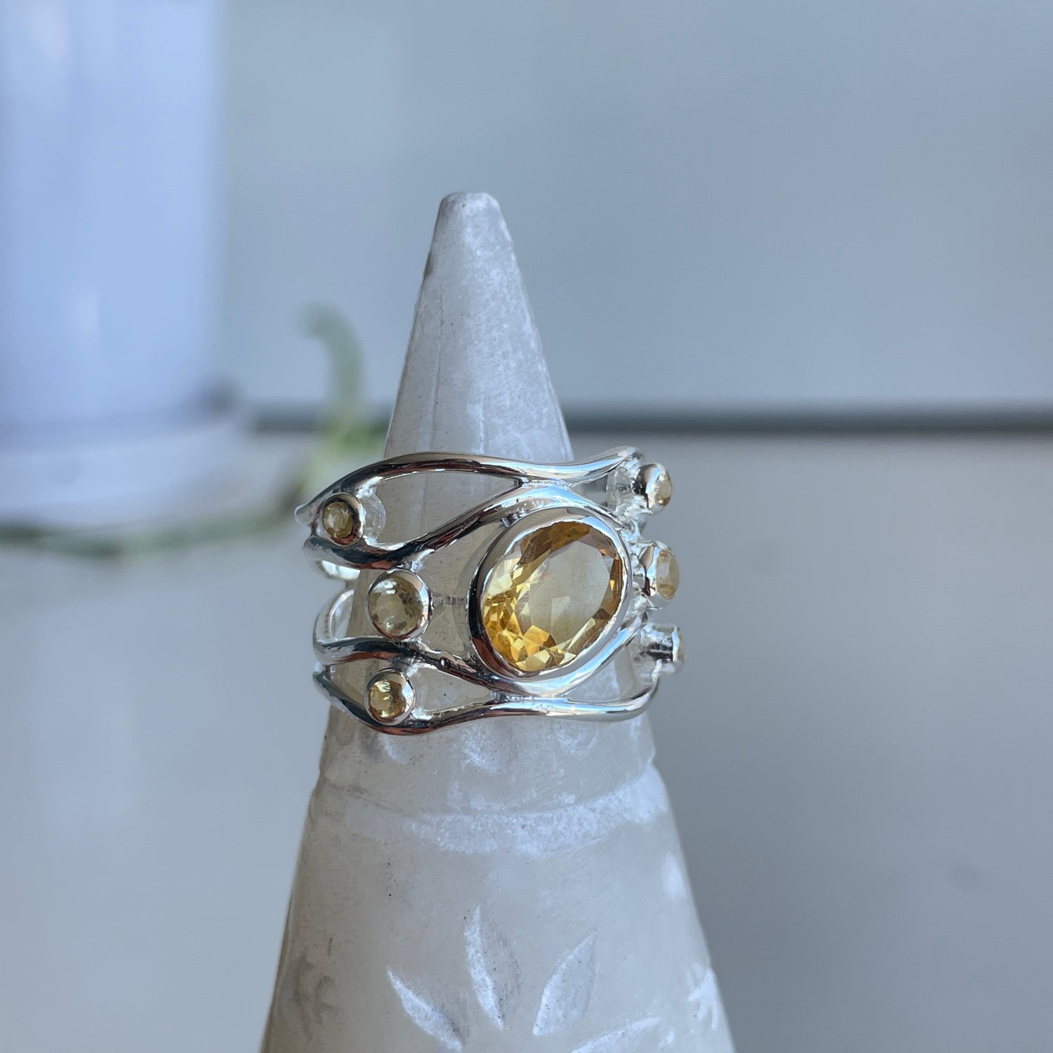 Citrine Oval Ring Sz8