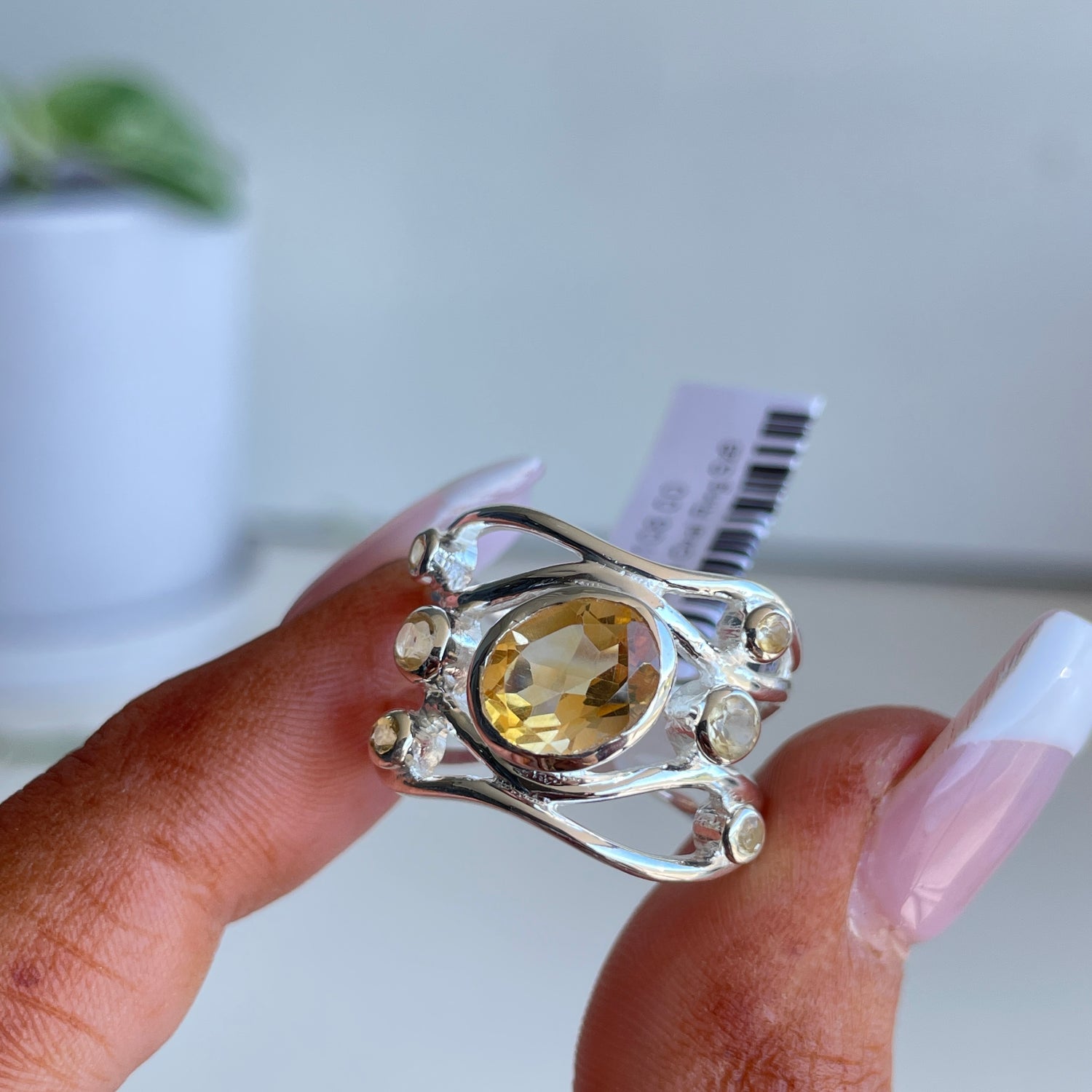 Citrine Oval Ring Sz8