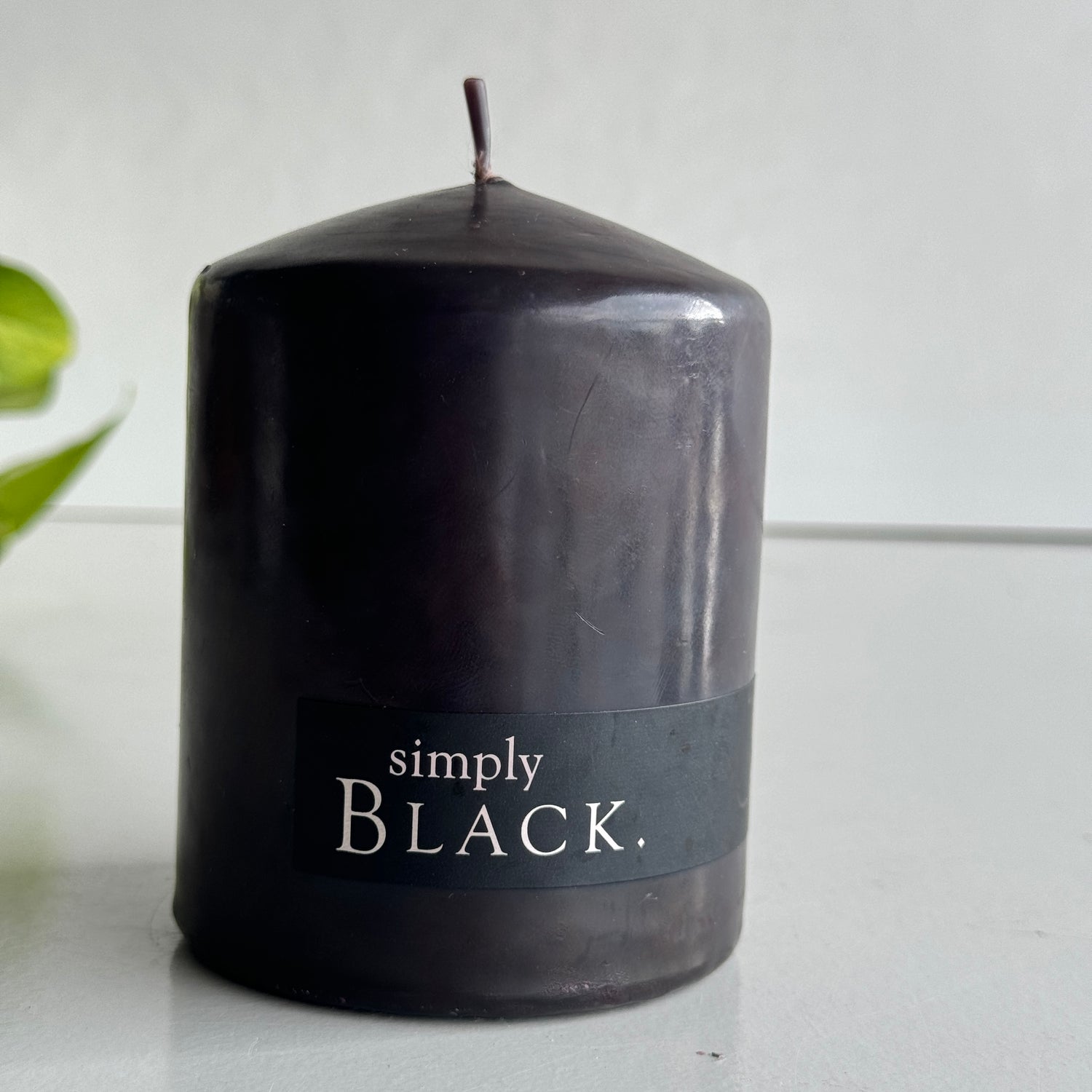 Simply Black Pillar Candle