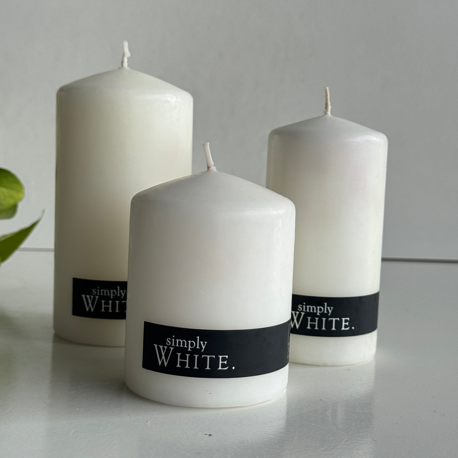 Simply White Pillar Candle