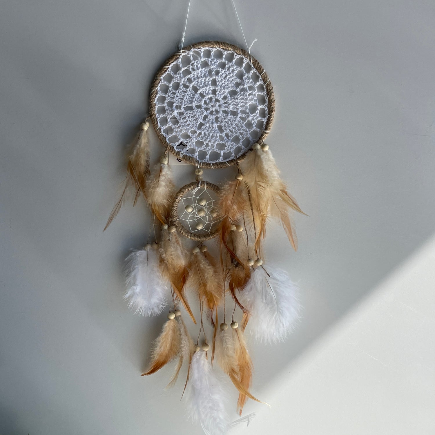 Natural Dreamcatcher 2 Rings 15cm