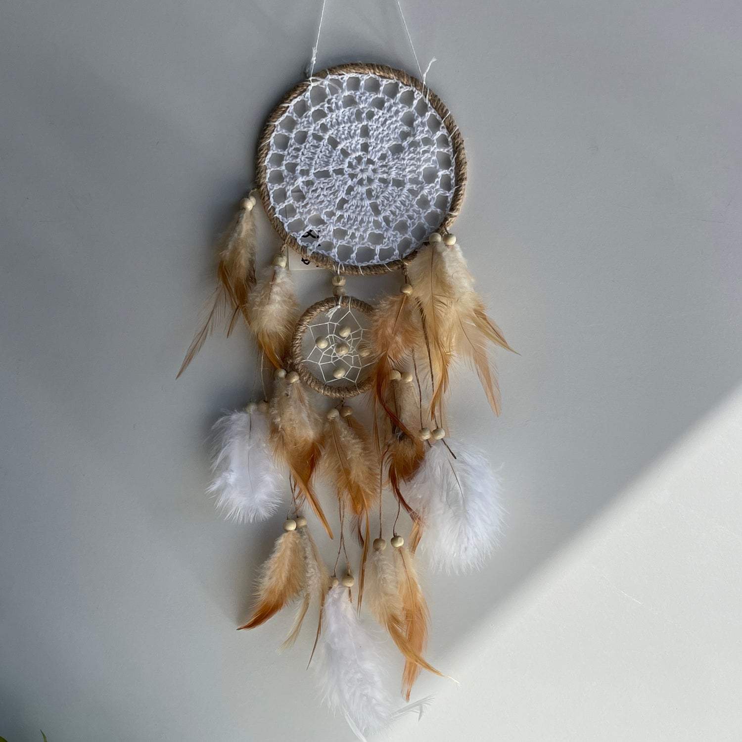 Natural Dreamcatcher 2 Rings 15cm